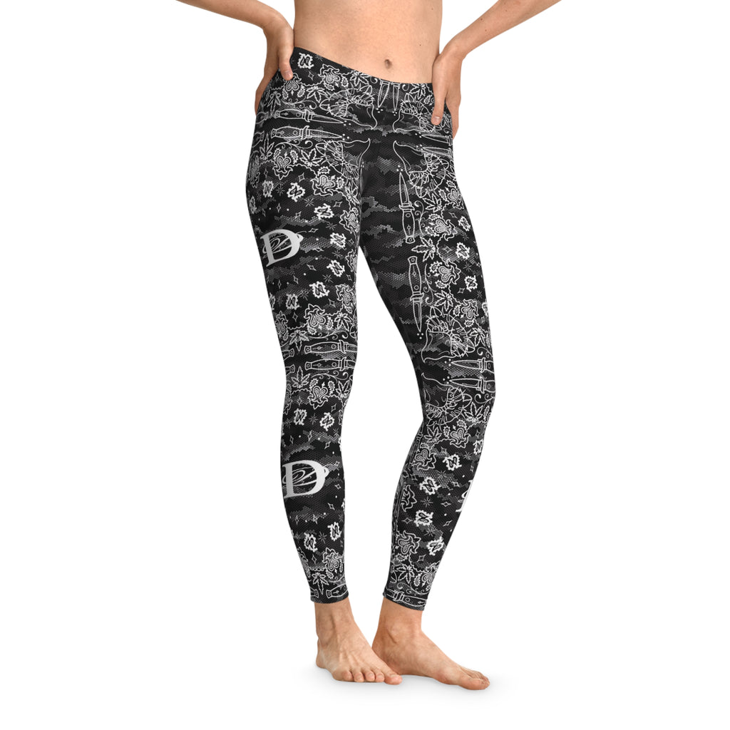 DD Custom Bandana Print W/ Urban Digital Hexagon Camo Leggings AOP