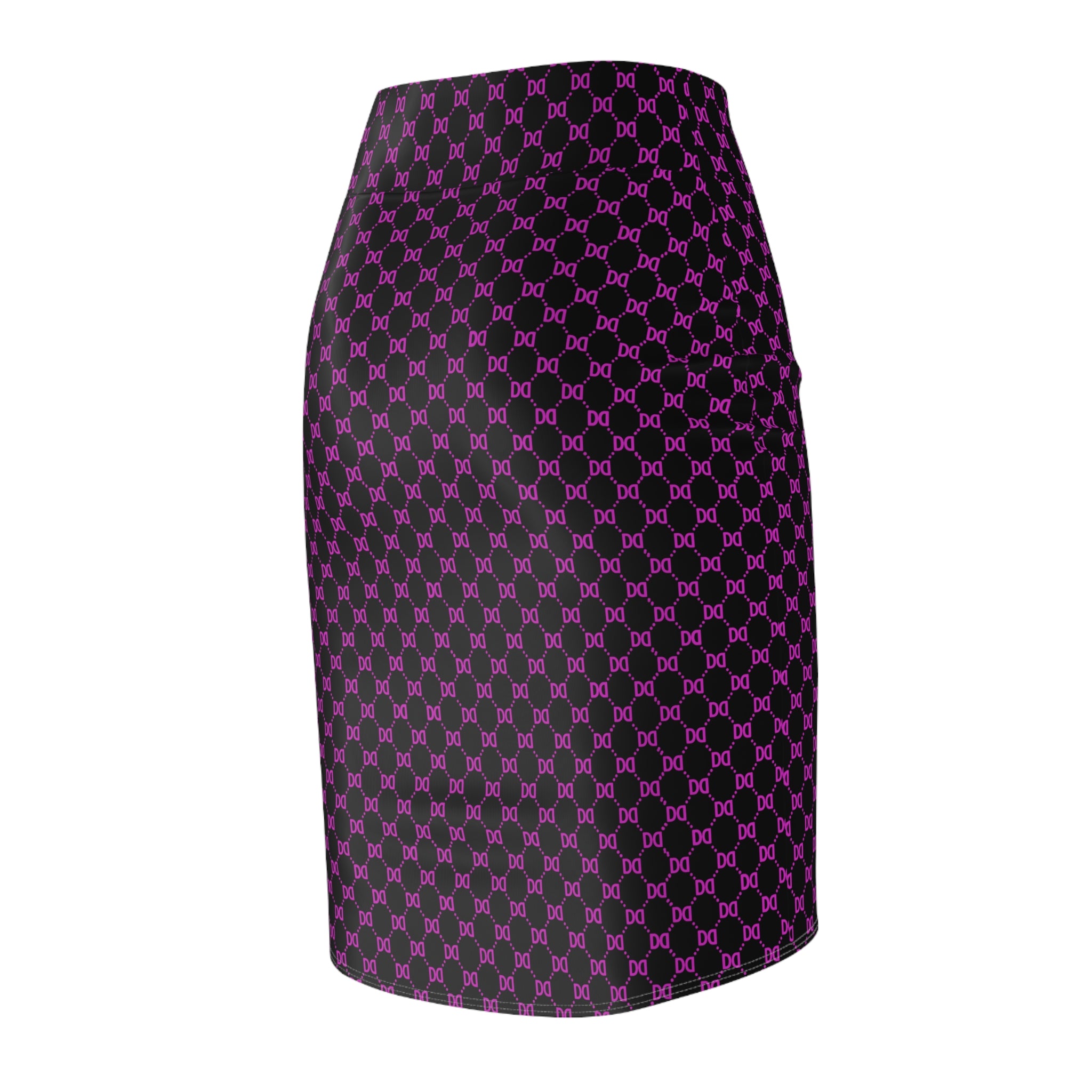 DD Custom Monogram Print Women's Pencil Skirt AOP