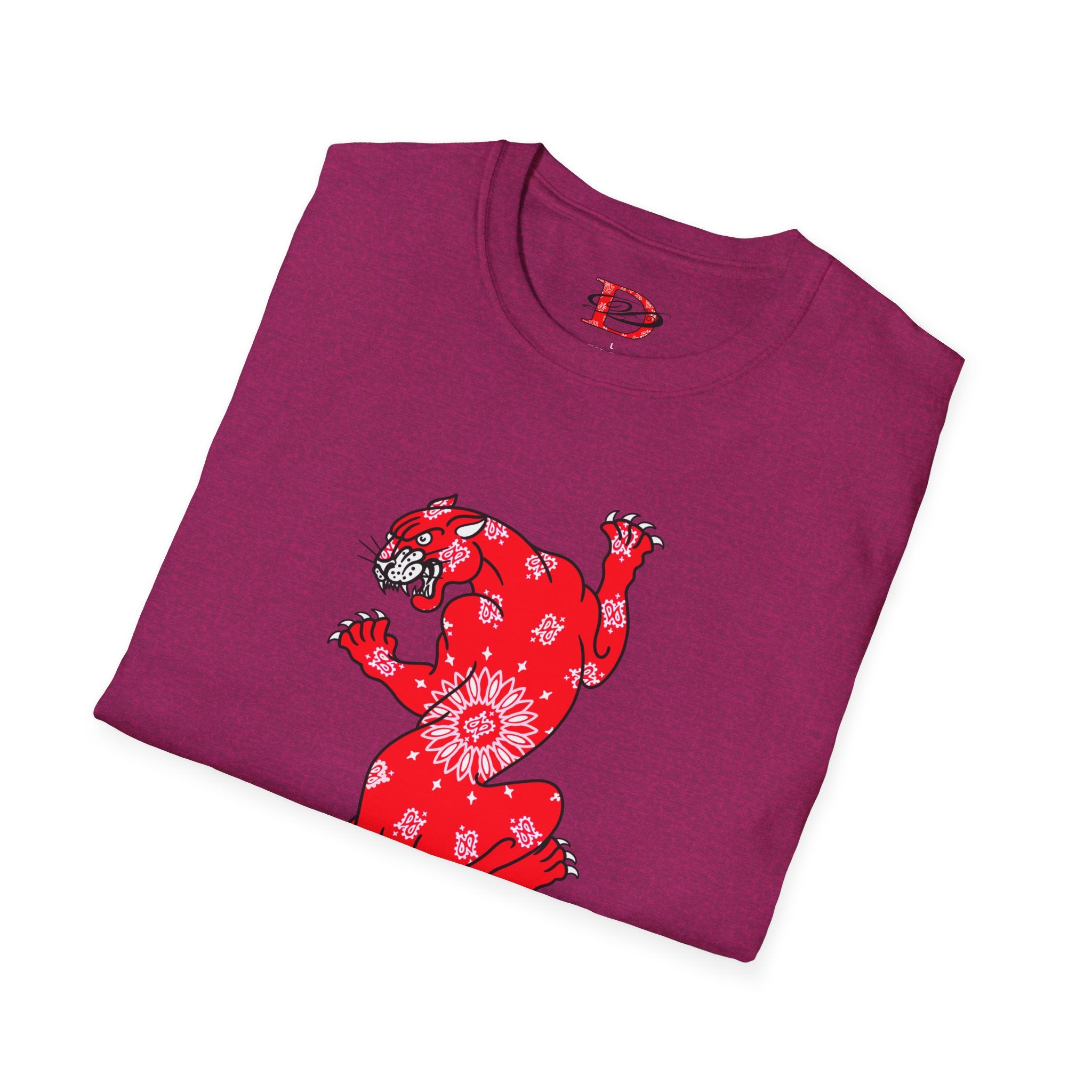 DD Climbing Panther w/Bandana Design Softstyle Unisex T-Shirt