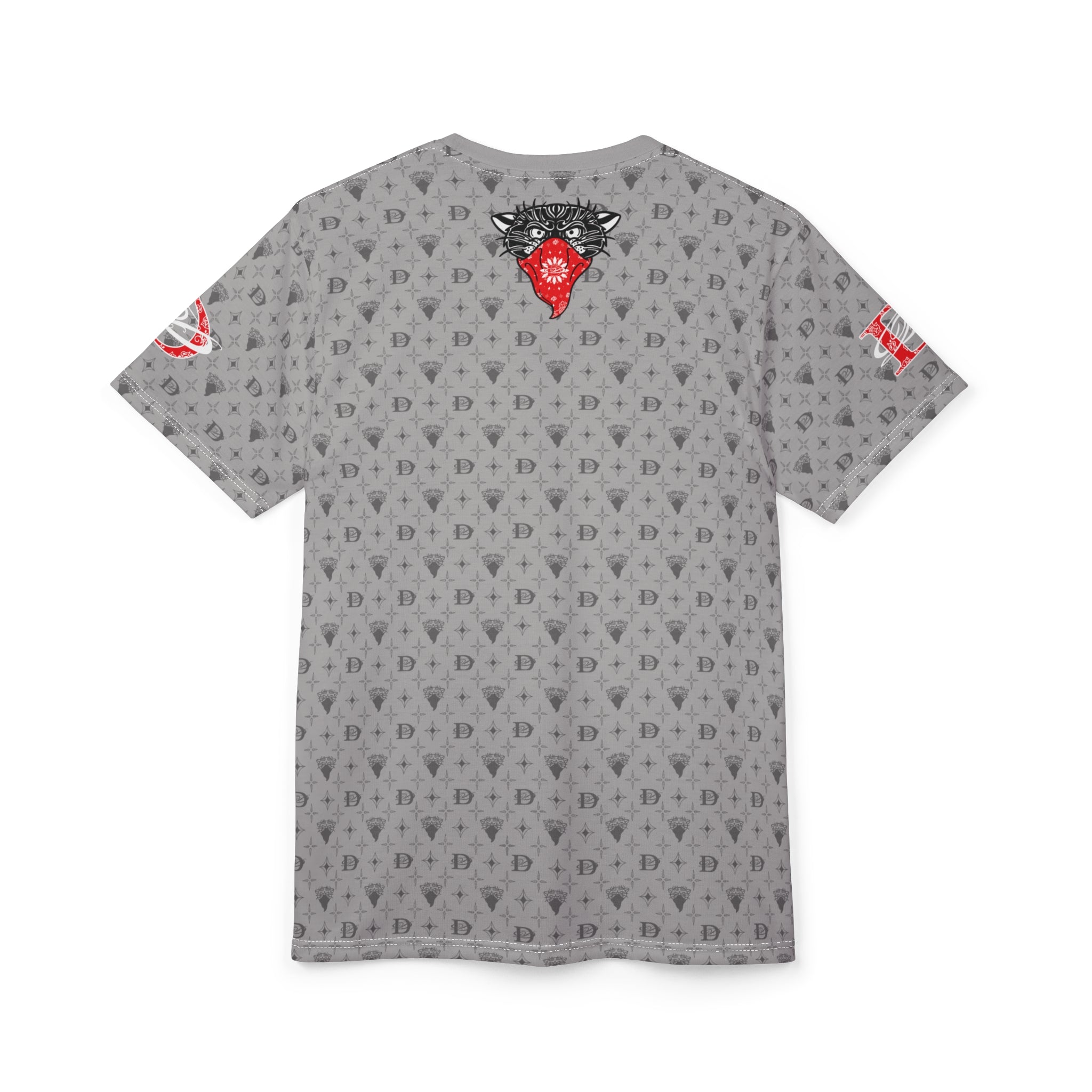 Bandito Panther Custom Monogram Print w/ Box Logo Unisex T-Shirt AOP