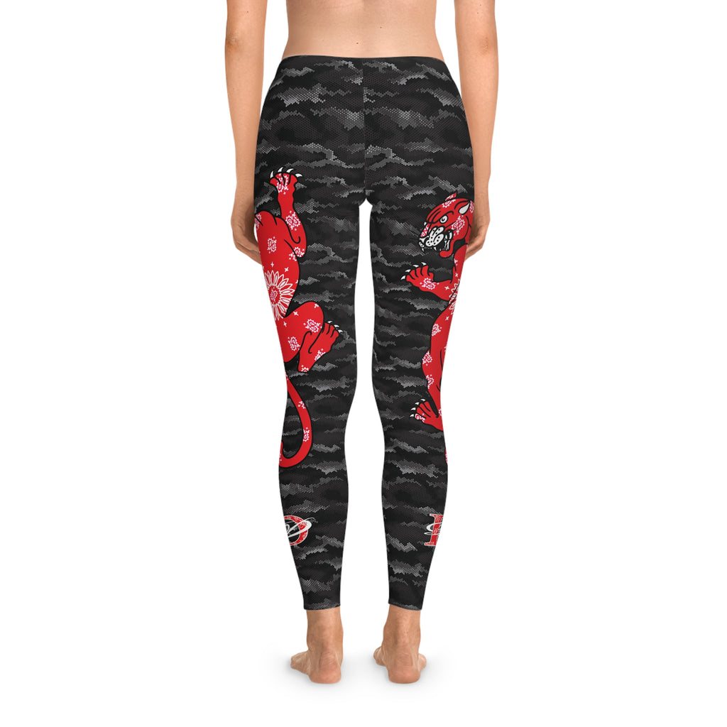 Climbing Bandana Panther Stretchy Urban Digital Hexagon Camo Leggings