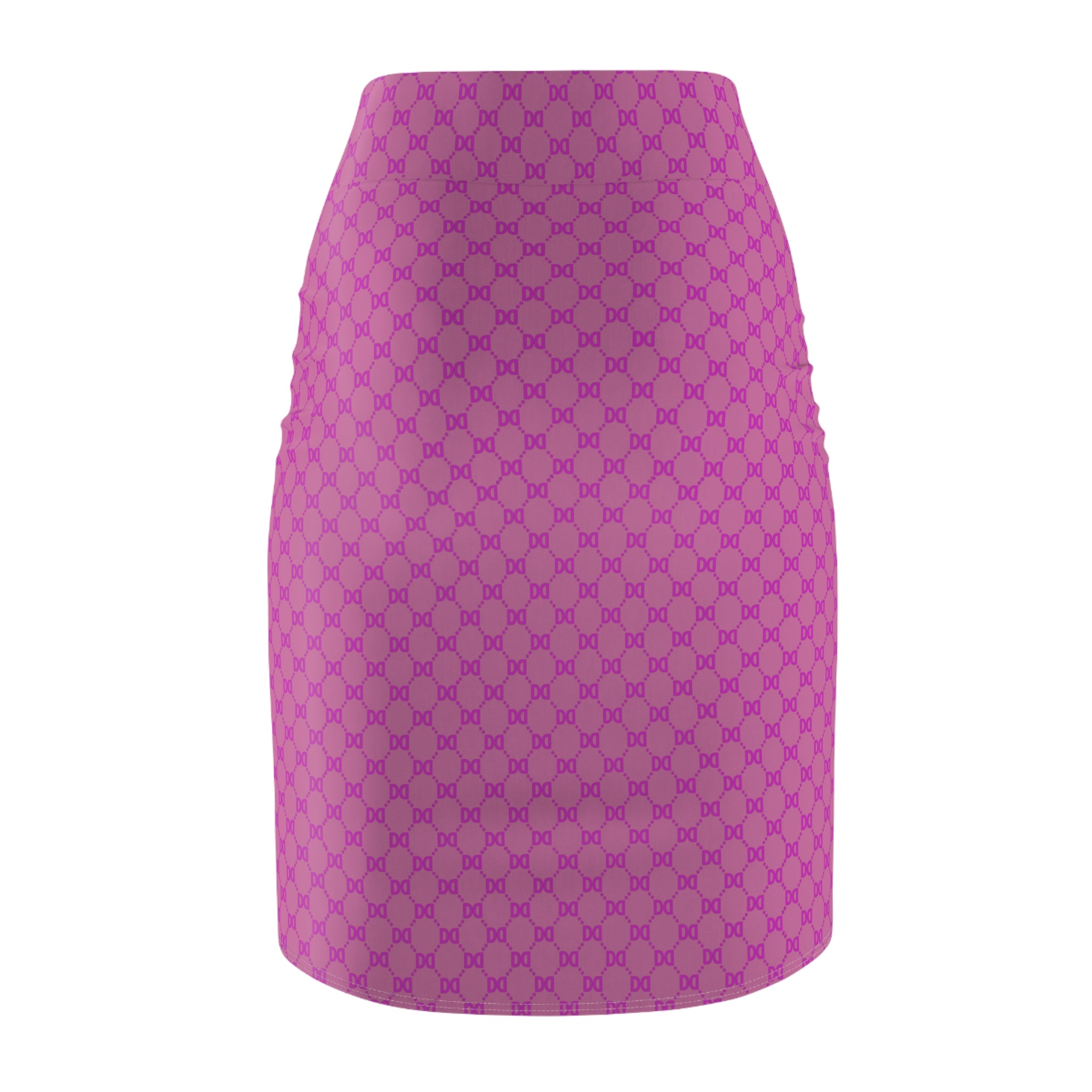 DD Custom Monogram Print Women's Pencil Skirt AOP
