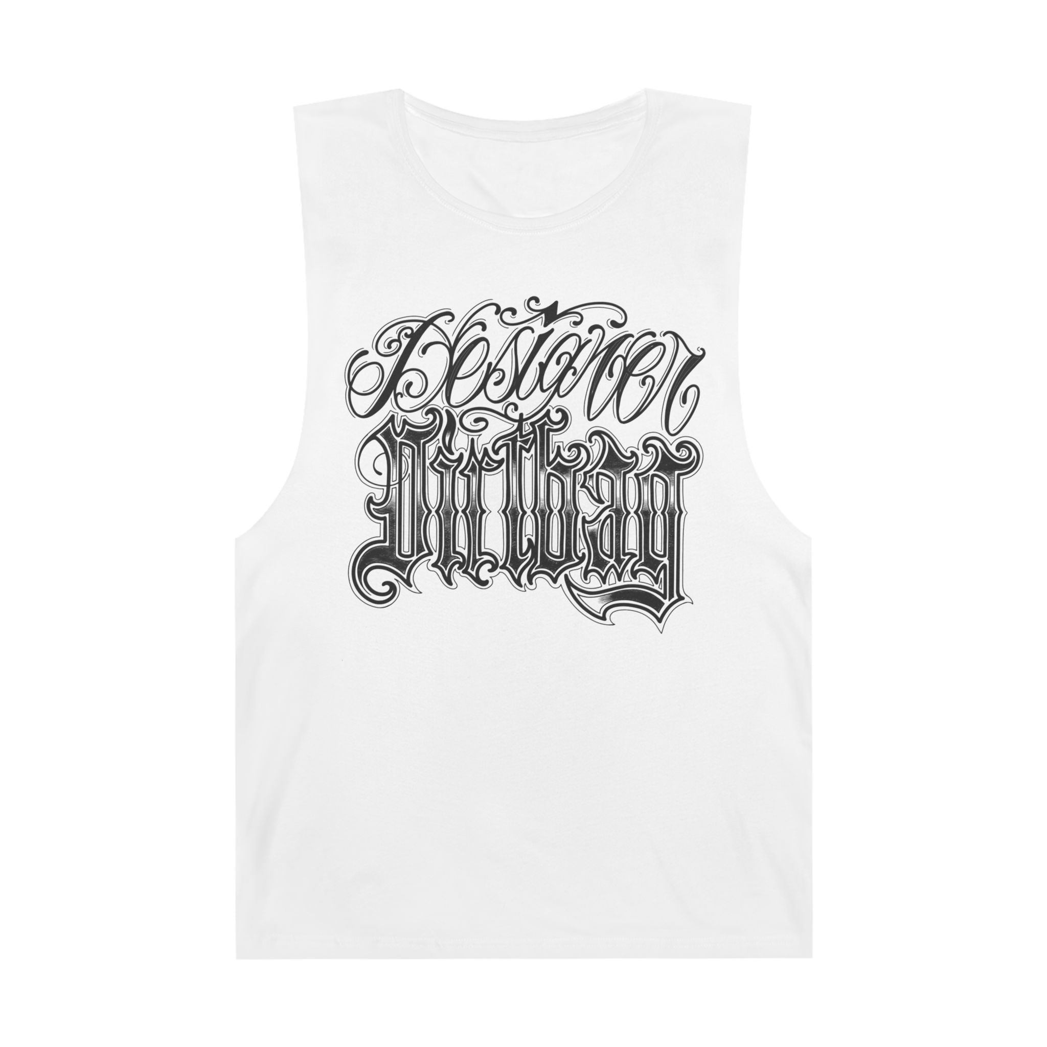 DD Custom Script Lettering w/Gothic Old English Unisex High Quality Barnard Tank