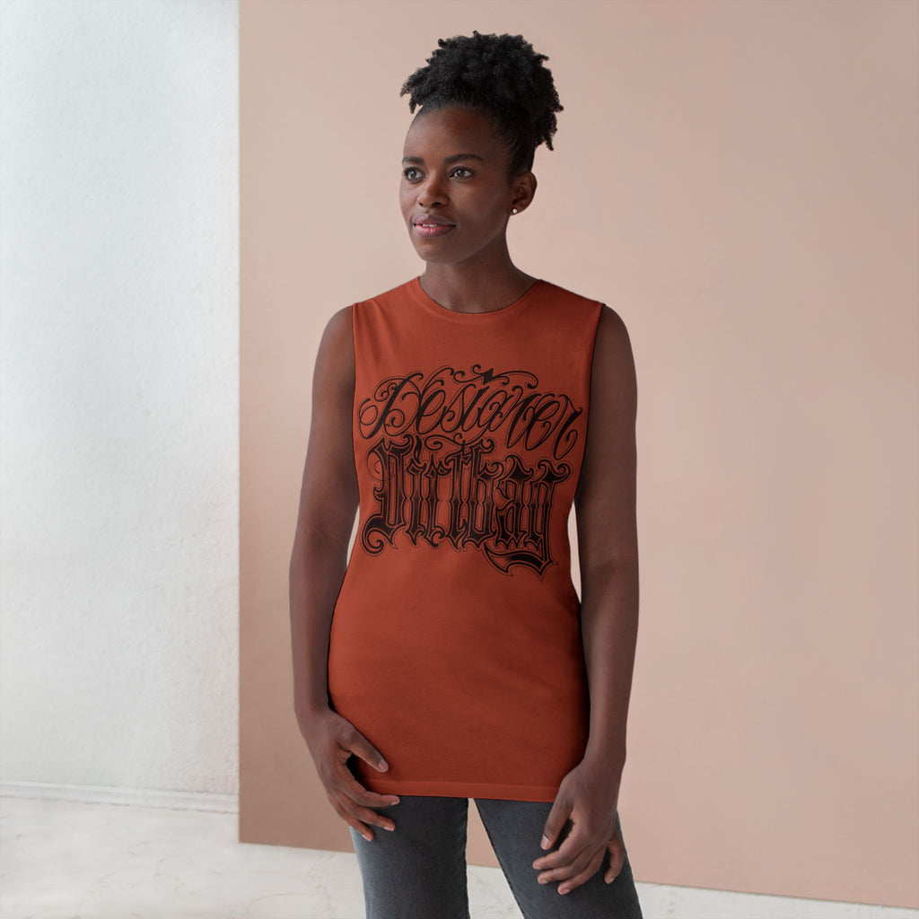 DD Custom Script Lettering w/Gothic Old English Unisex High Quality Barnard Tank