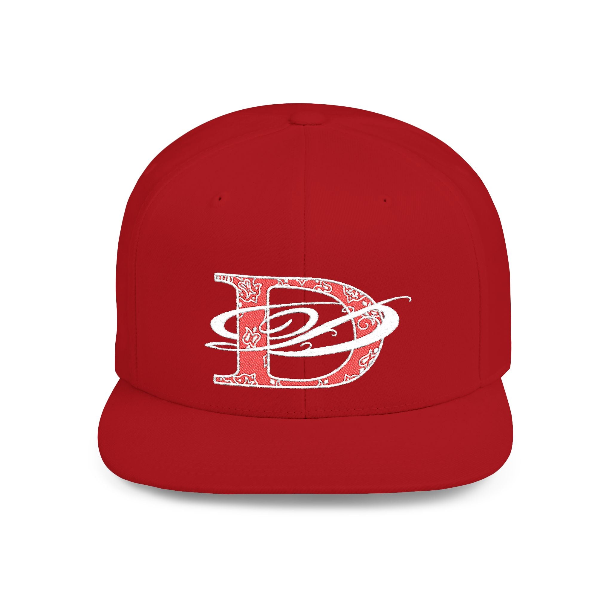 DD Bandana Logo Flat Bill Snapback Cap Streetwear, Tattoo, Designer, Fashion, Embroidery