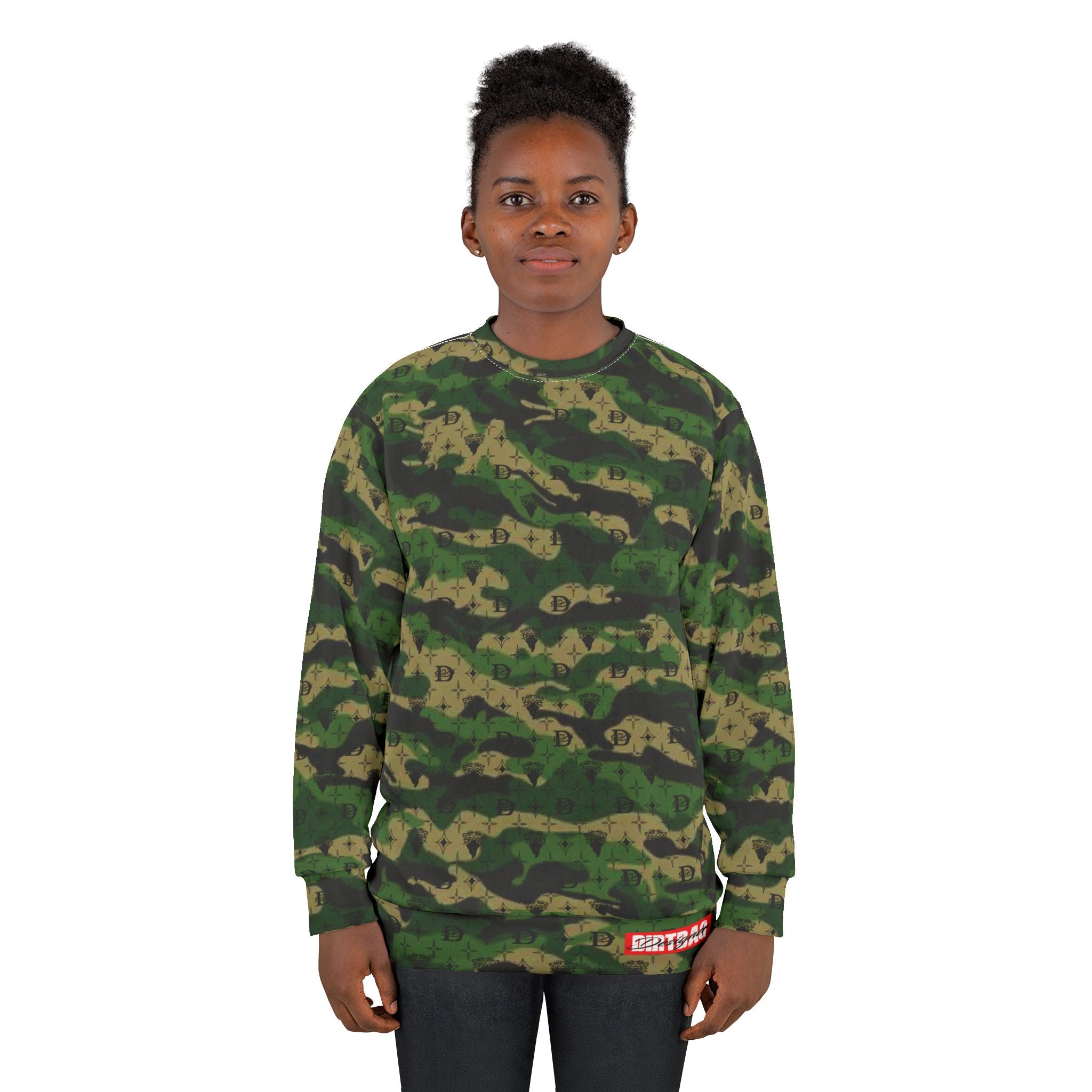 Bandito Panther Custom Monogram Print Camo Unisex Sweatshirt AOP