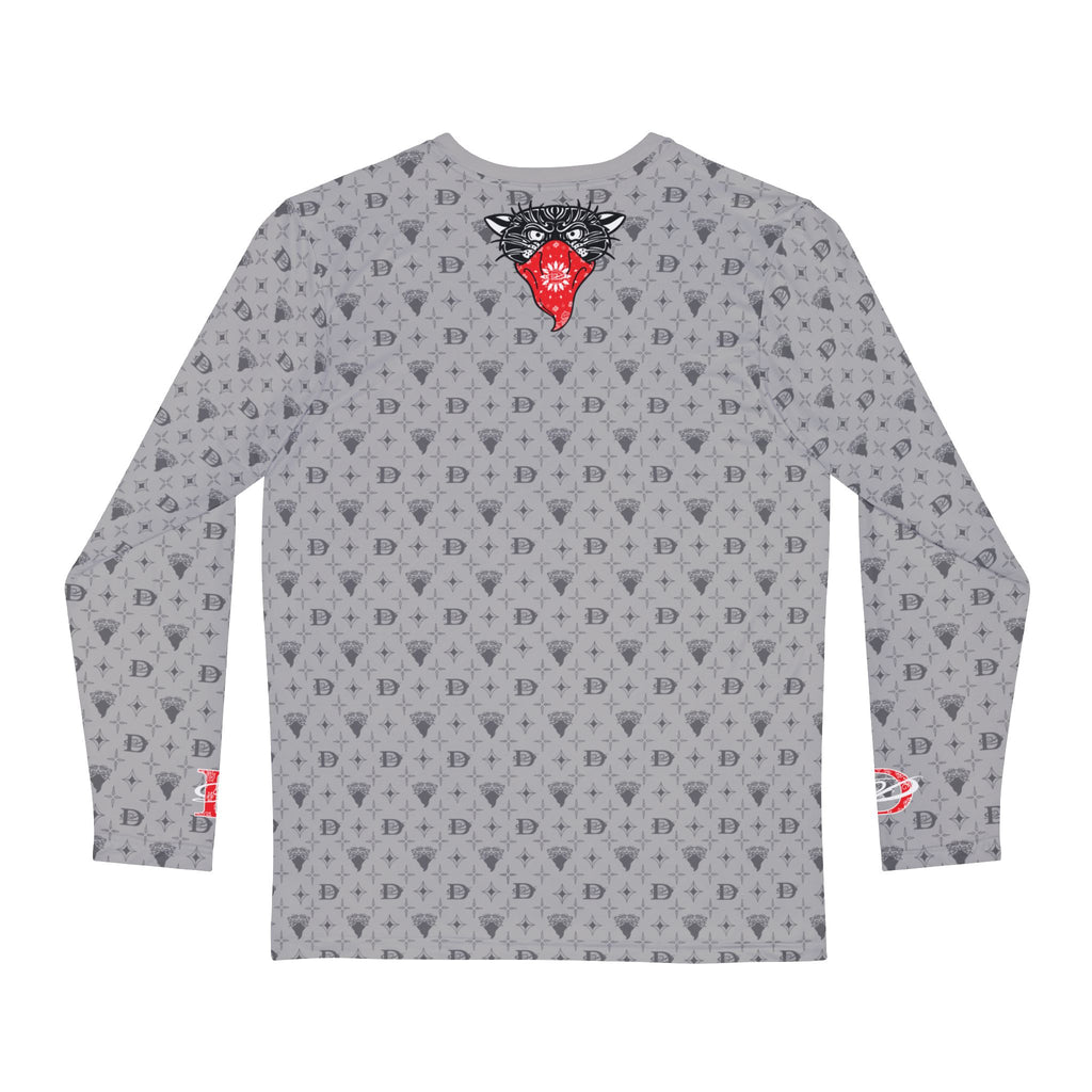 Bandito Panther Custom Monogram Print w/ Box Logo Unisex Longsleeve T-Shirt AOP