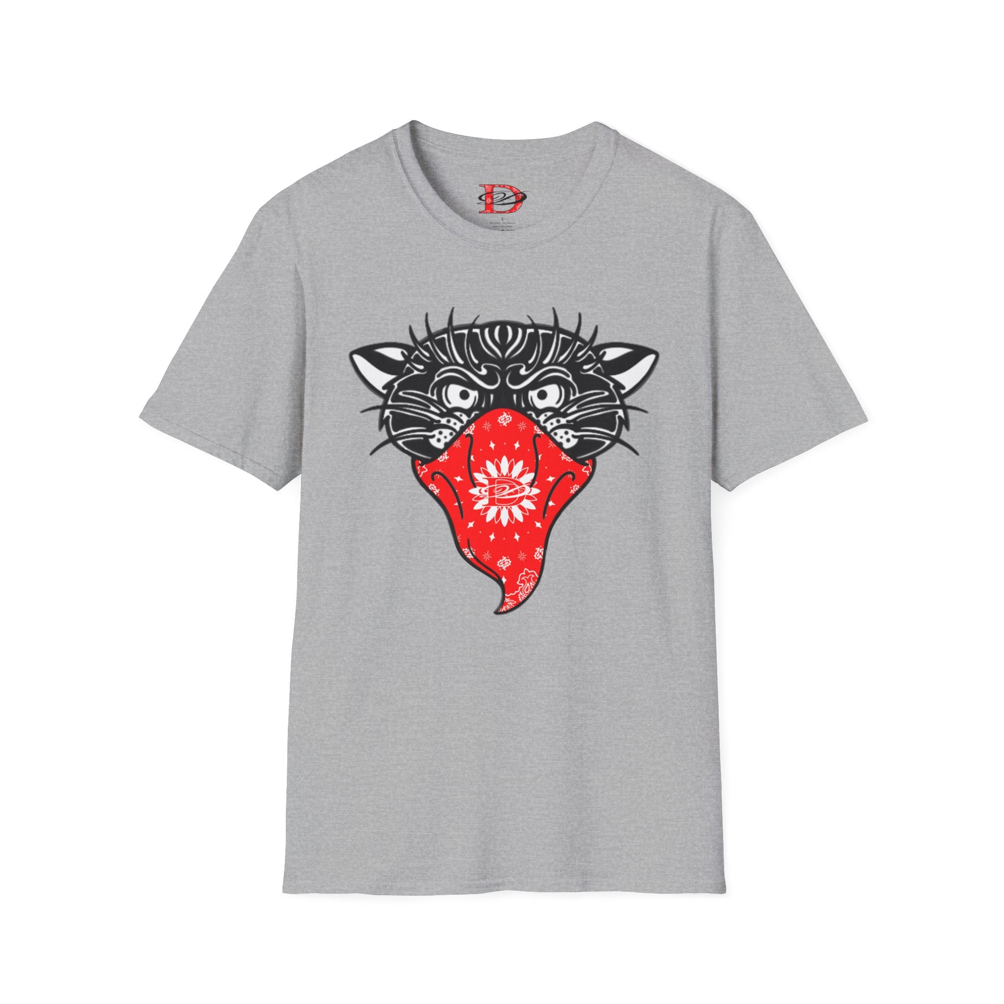 Bandito Panther Edgy Graphic Tee | Unisex Softstyle T-Shirt, Streetwear, Tattoo, Urban Fashion