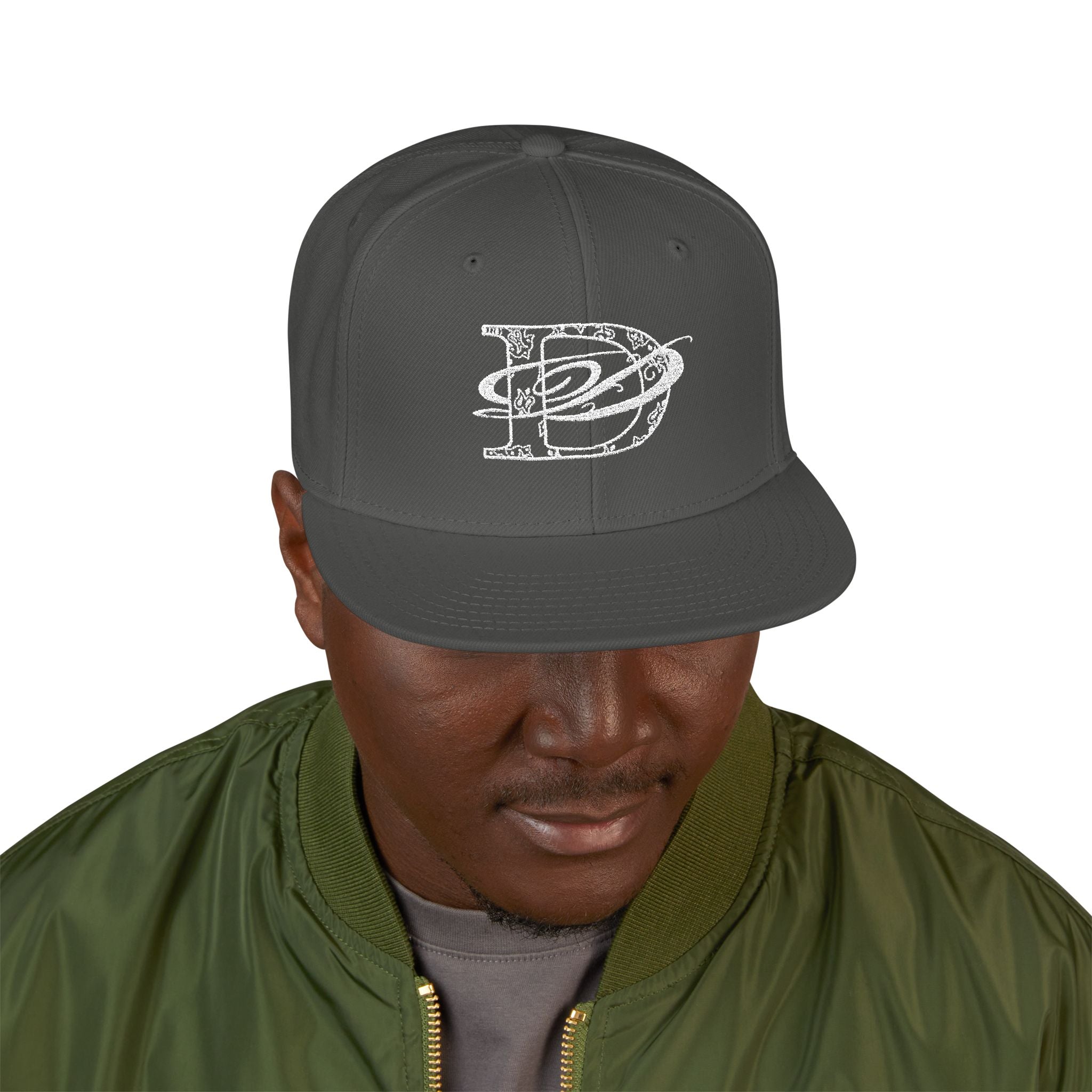 DD Bandana Print Embroidered Flat Billed Snapback Cap | Streetwear, Urban Fashion, Tattoo, Bandana, Designer