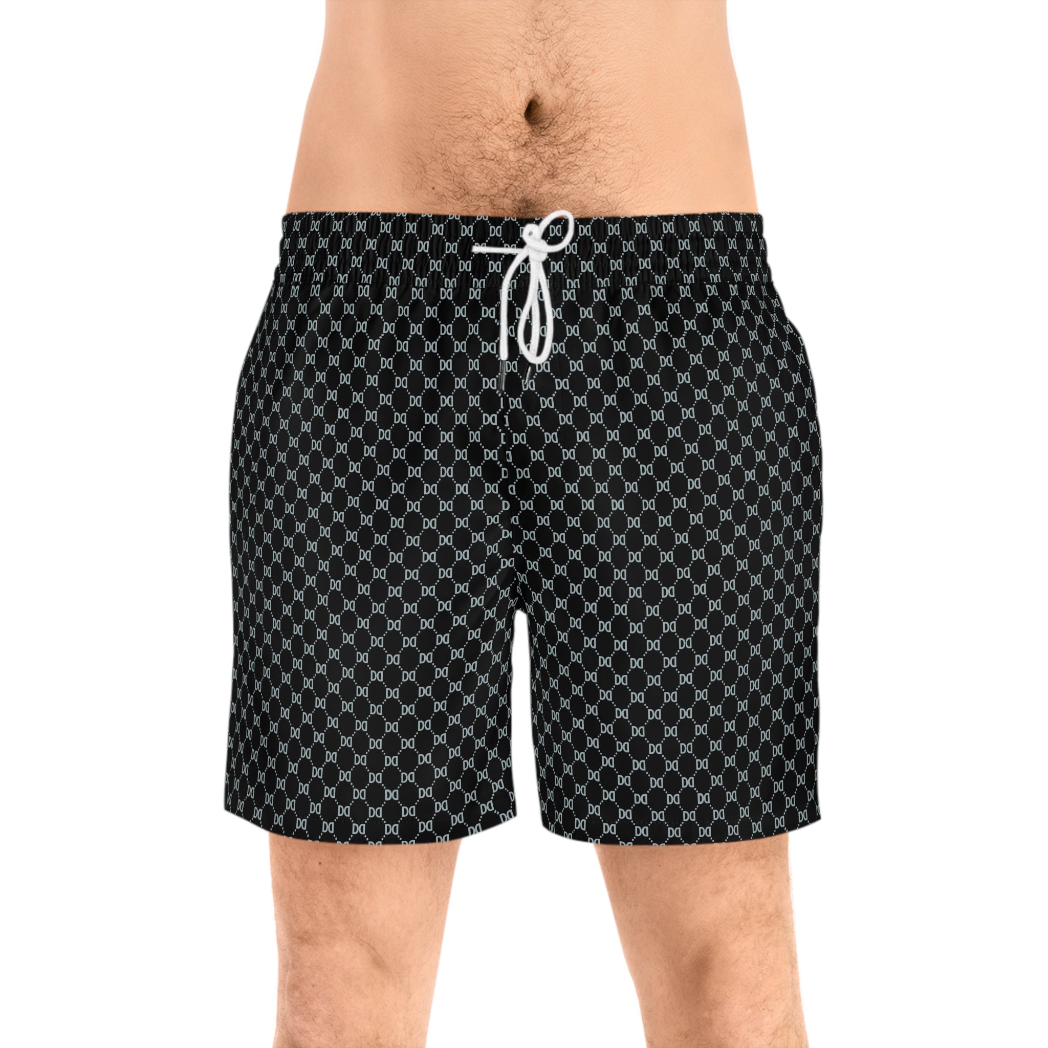 DD Monogram Men's Mid-Length Swim Shorts