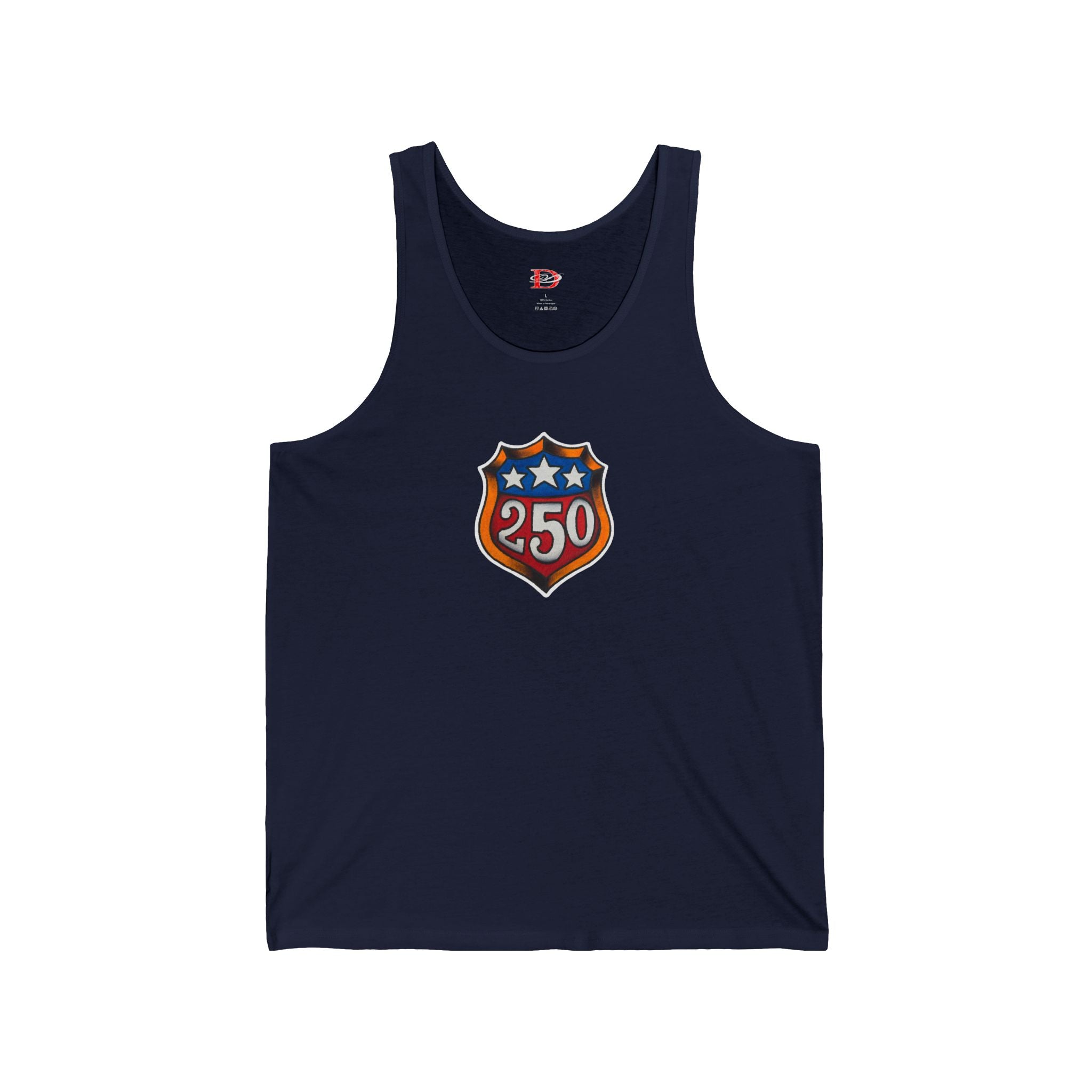 250th Anniversary Shield Tattoo Design Mens Tank Top