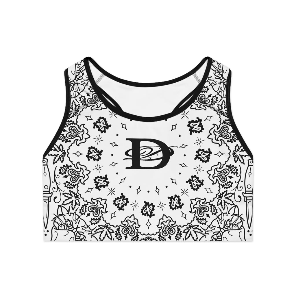 DD Custom Bandanna Print Sports Bra AOP