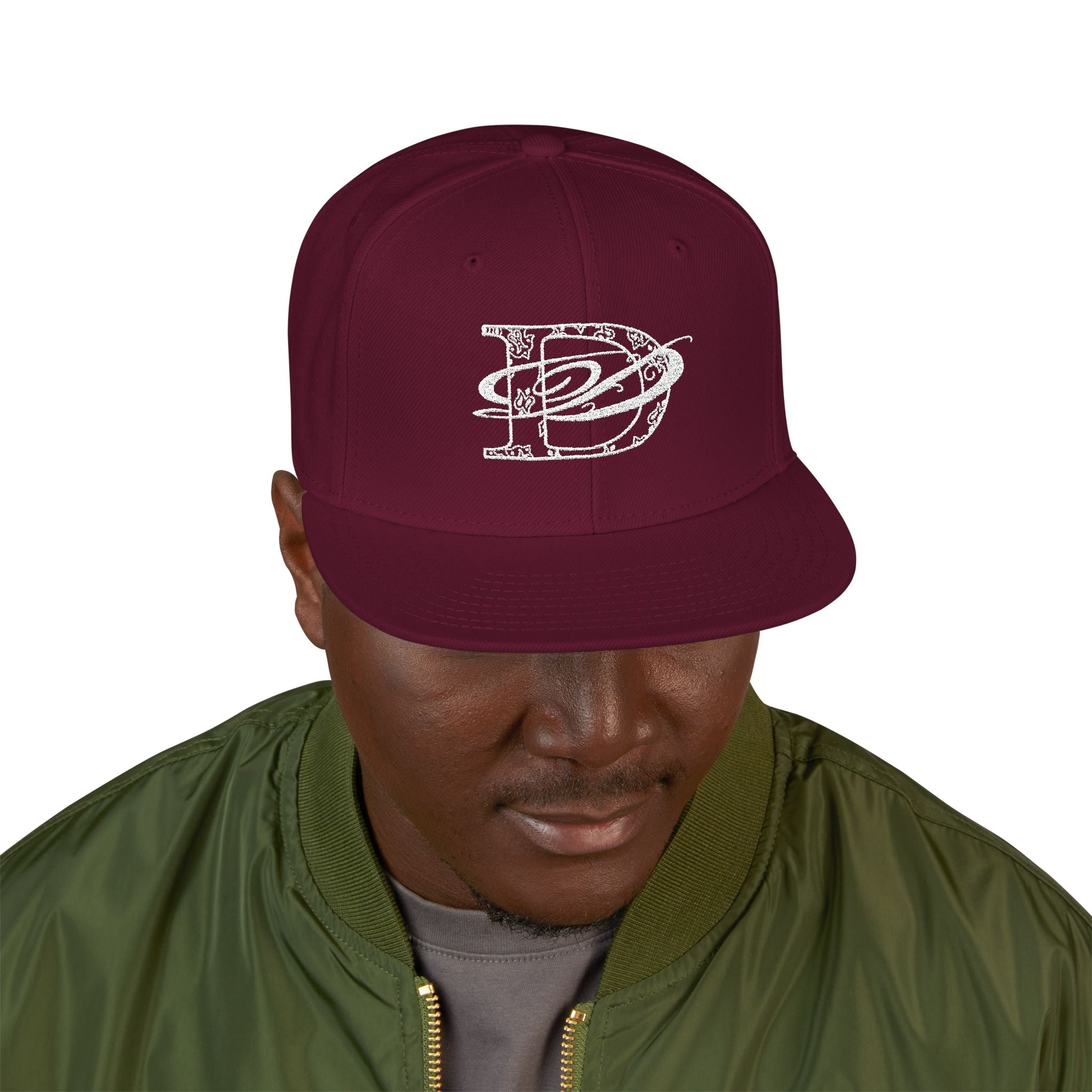 DD Bandana Print Embroidered Flat Billed Snapback Cap | Streetwear, Urban Fashion, Tattoo, Bandana, Designer