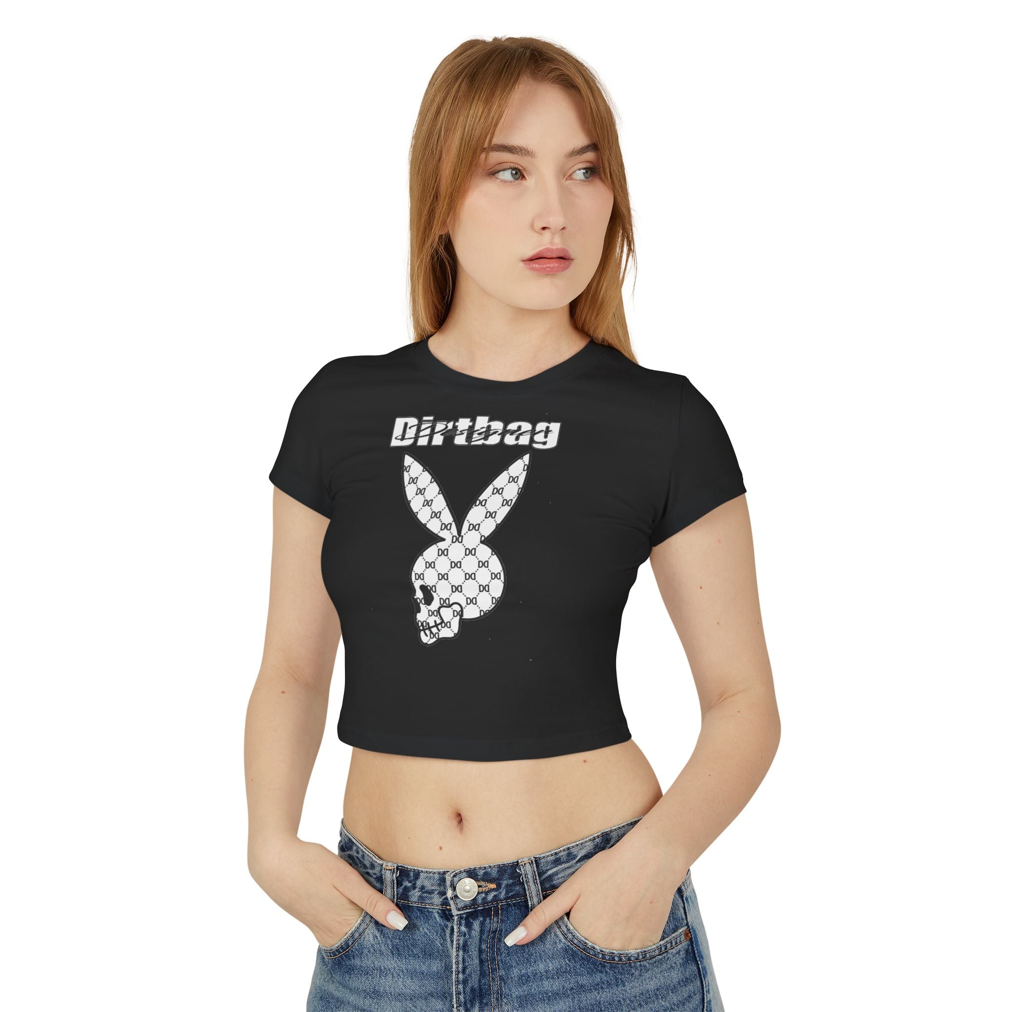 DD Monogram Bunny Skull Women's Baby Tee
