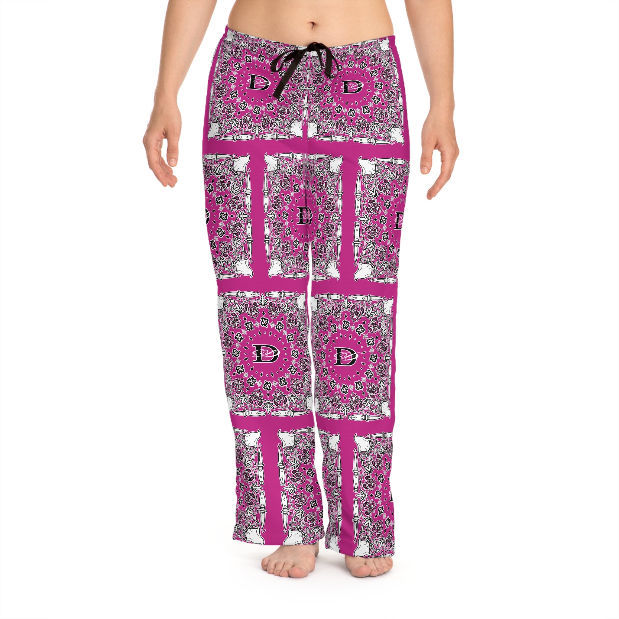 DD Custom Bandana Print Women's Pajama Pants AOP