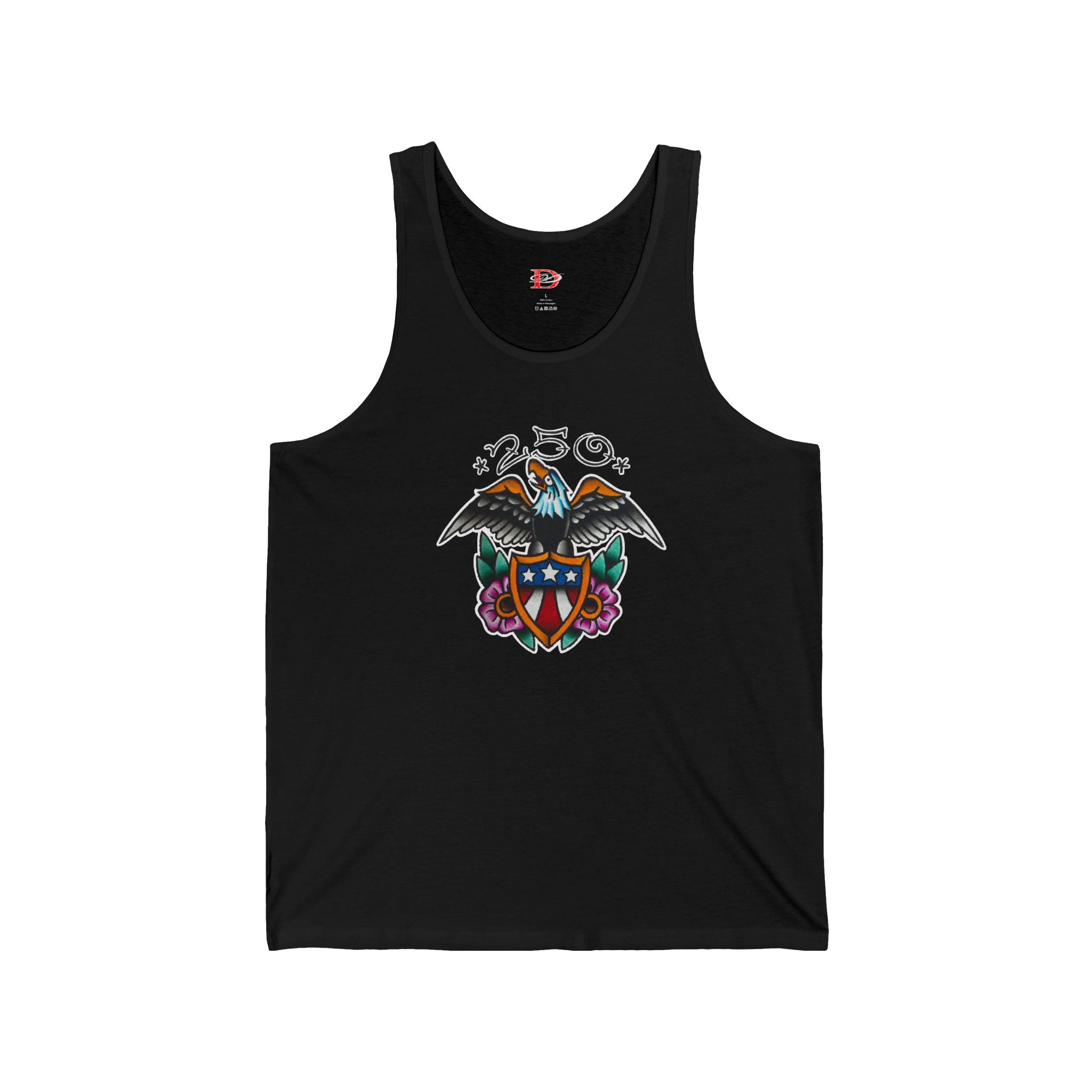 250th Anniversary Eagle w/Flag Shield Mens Tank Top