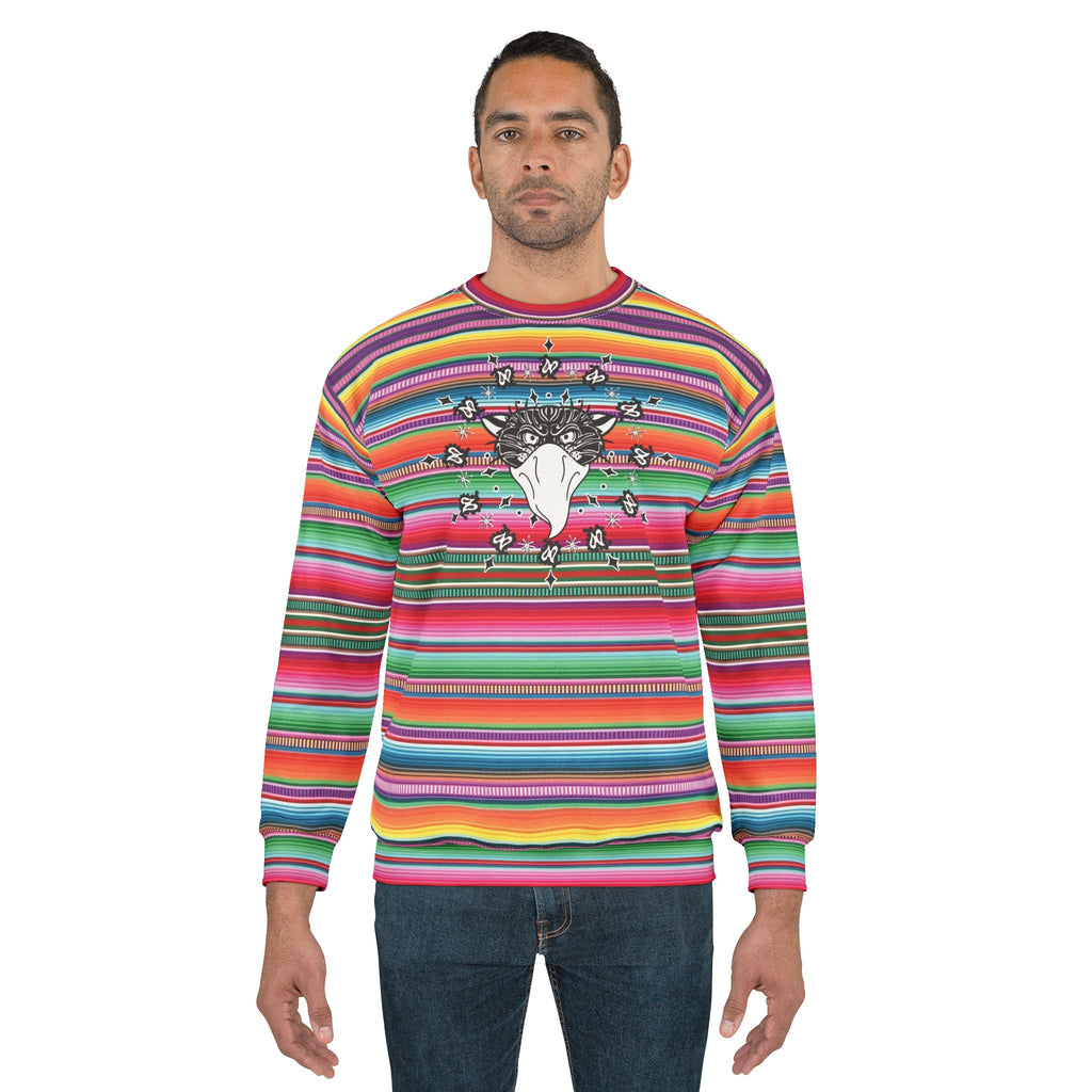 Bandito Panther Paisley Print Unisex Serape Sweatshirt AOP