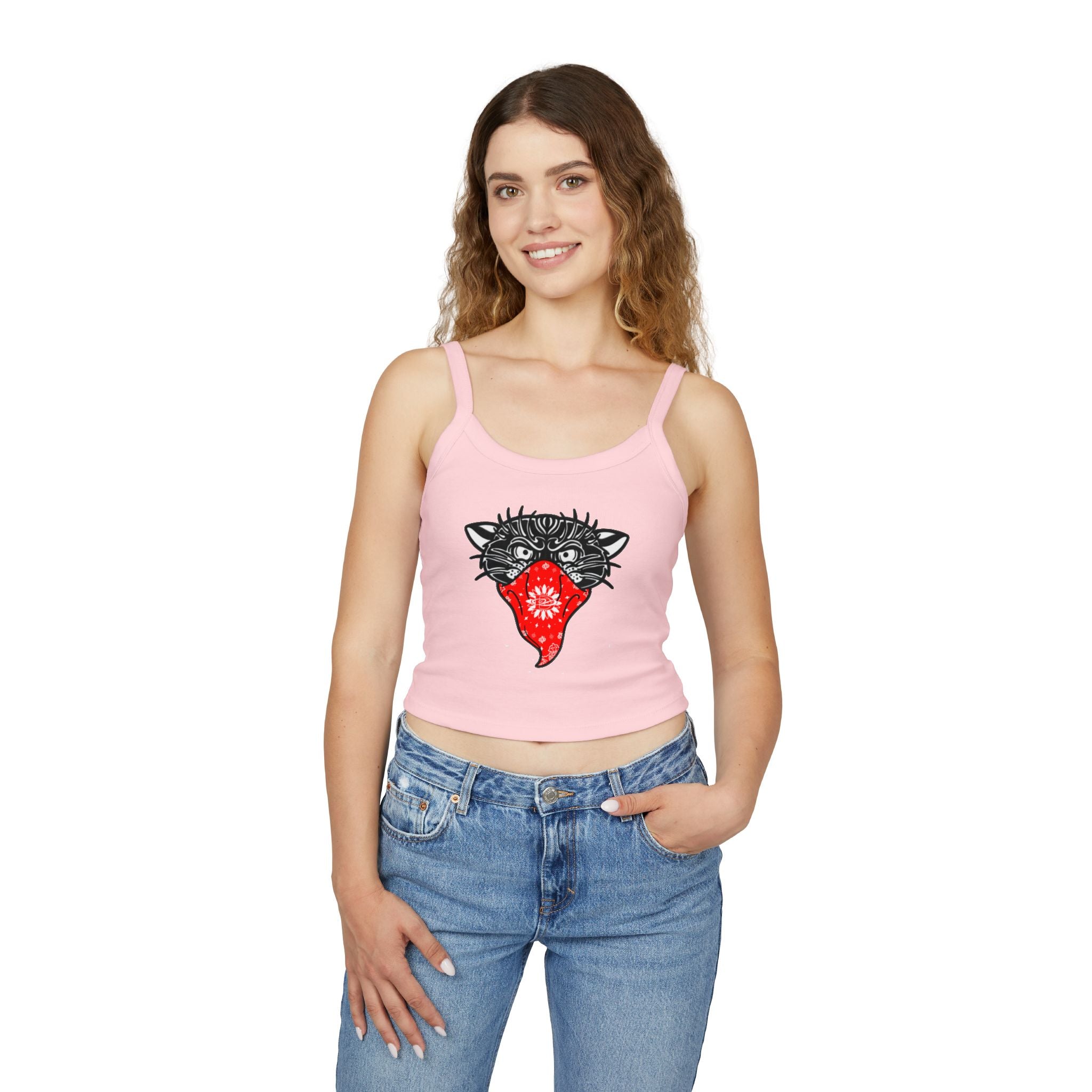 DD Bandito Panther Print Spaghetti Strap Tank Top