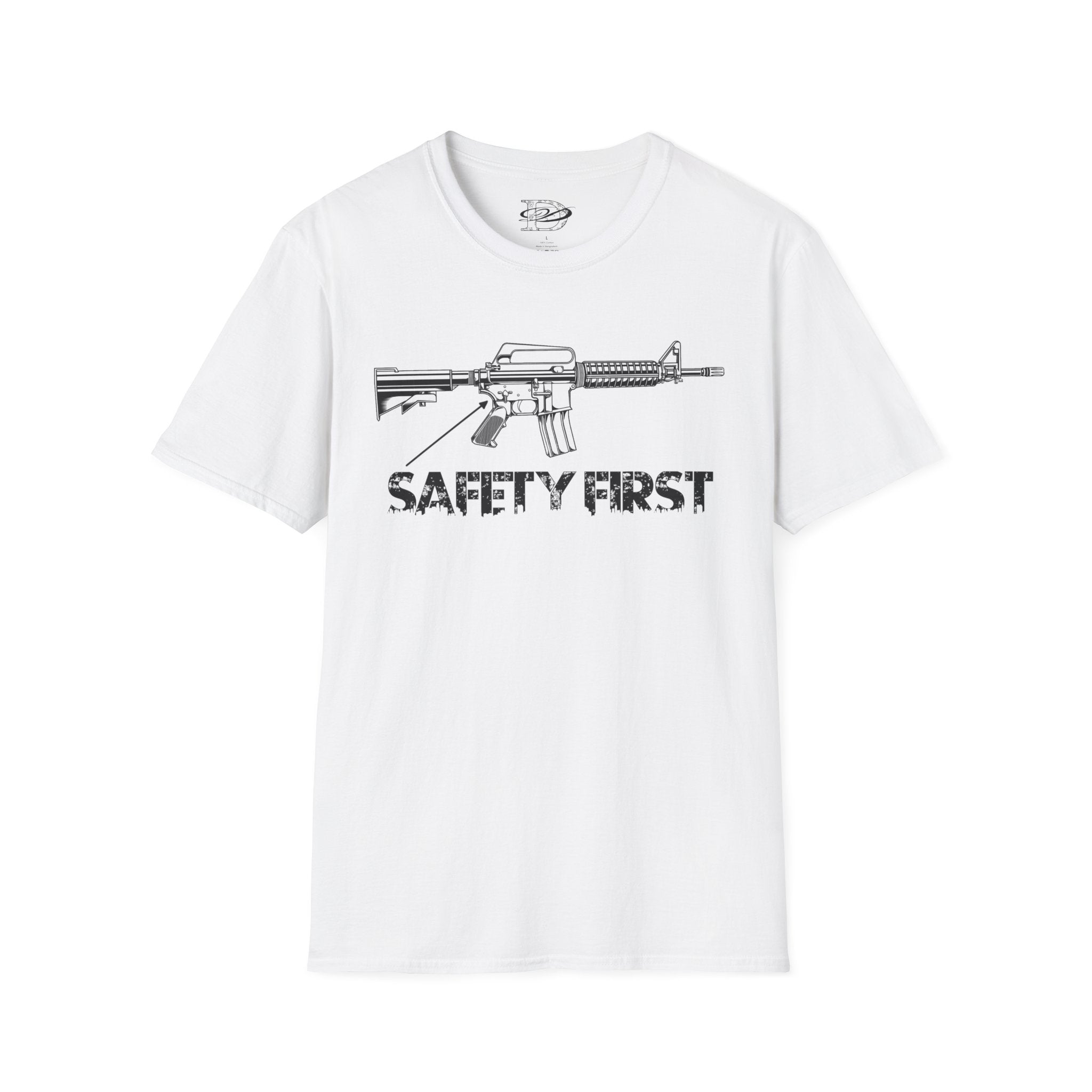 "Safety First" AR-15 Unisex Softstyle T-Shirt