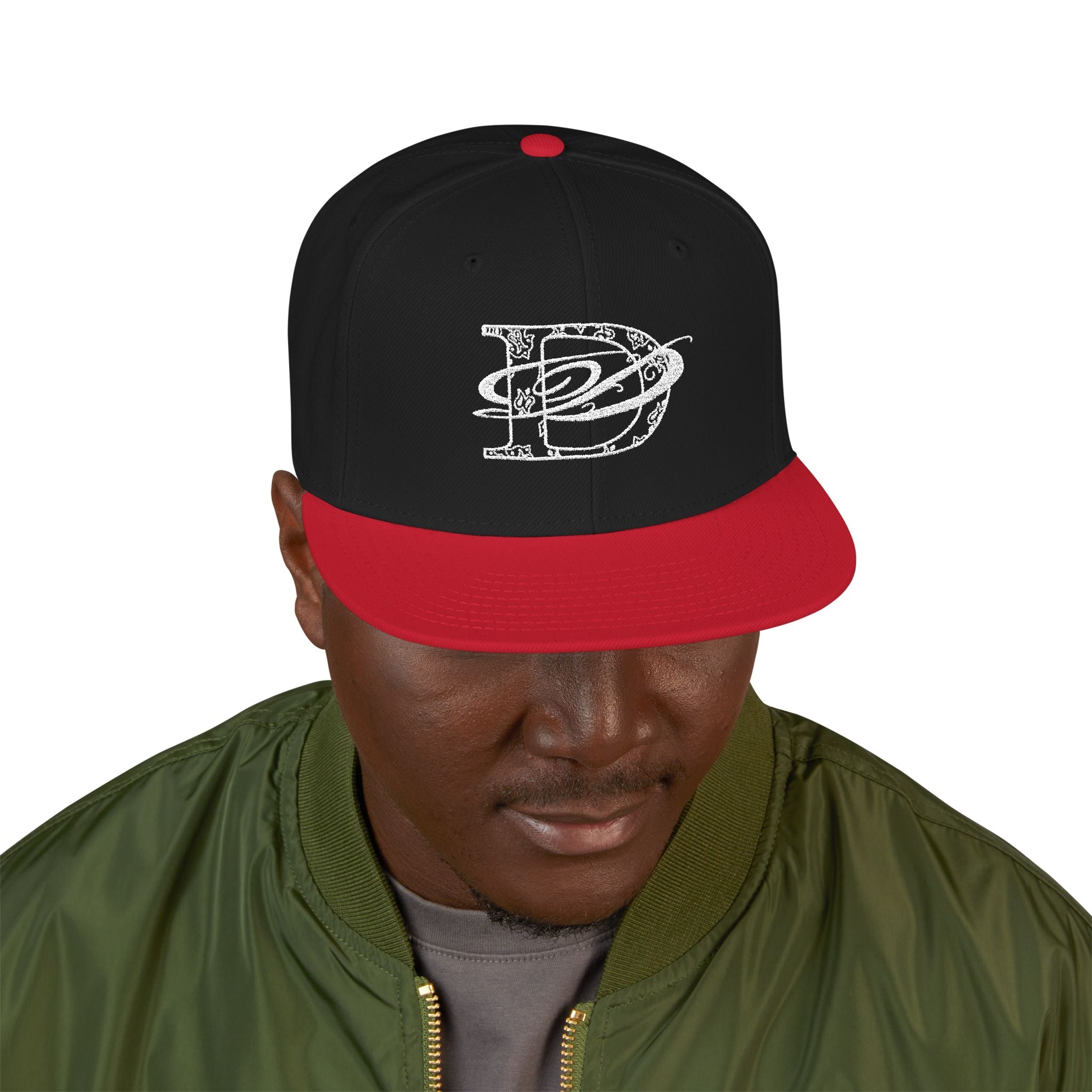 DD Bandana Print Embroidered Flat Billed Snapback Cap | Streetwear, Urban Fashion, Tattoo, Bandana, Designer
