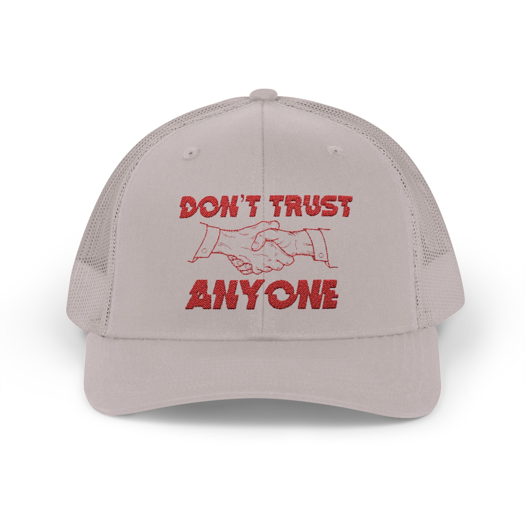 "Don't Trust Anyone" Embroidered Snapback Trucker Cap