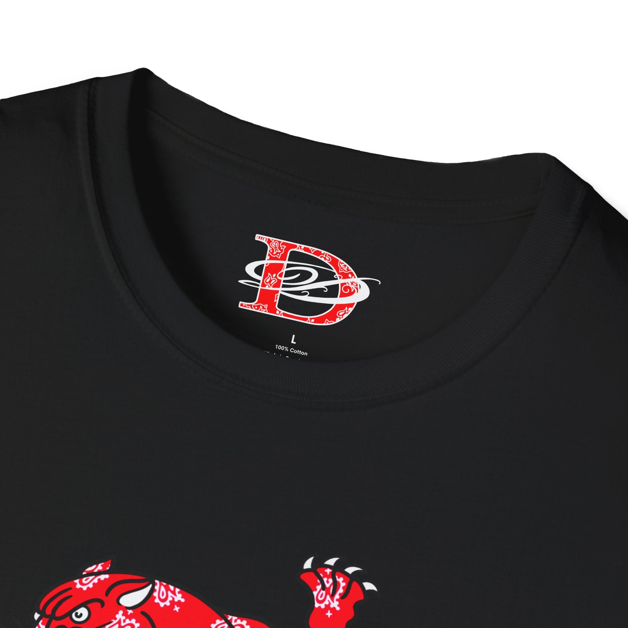 DD Climbing Panther w/Bandana Print Softstyle Unisex T-Shirt