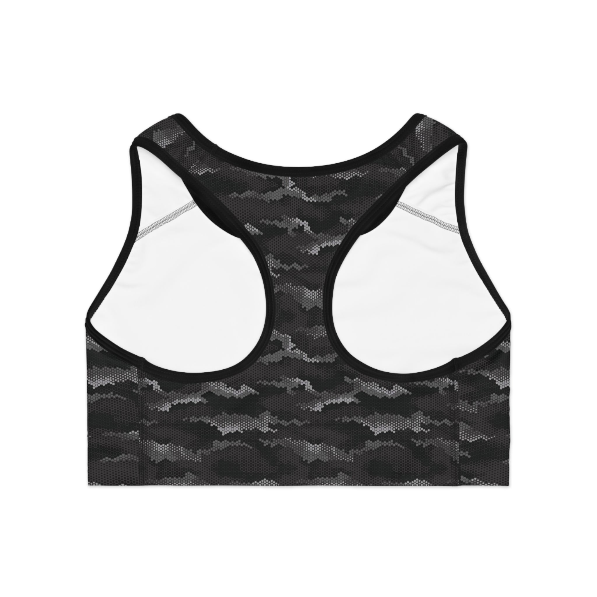 DD Monagram Reaper Digital Hexagon Urban Camo Sports Bra AOP