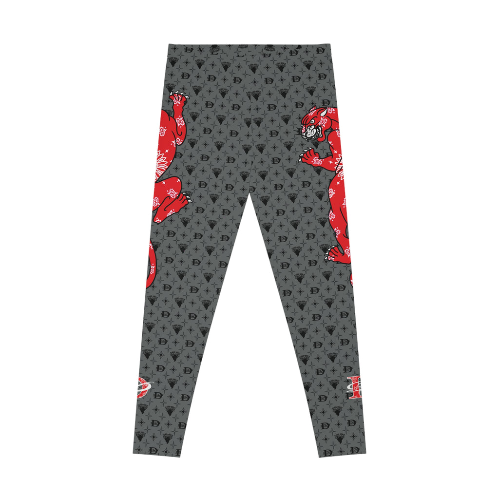 Bandito Panther Custom Monogram W/Climbing Bandana Panther Women's Casual Leggings AOP