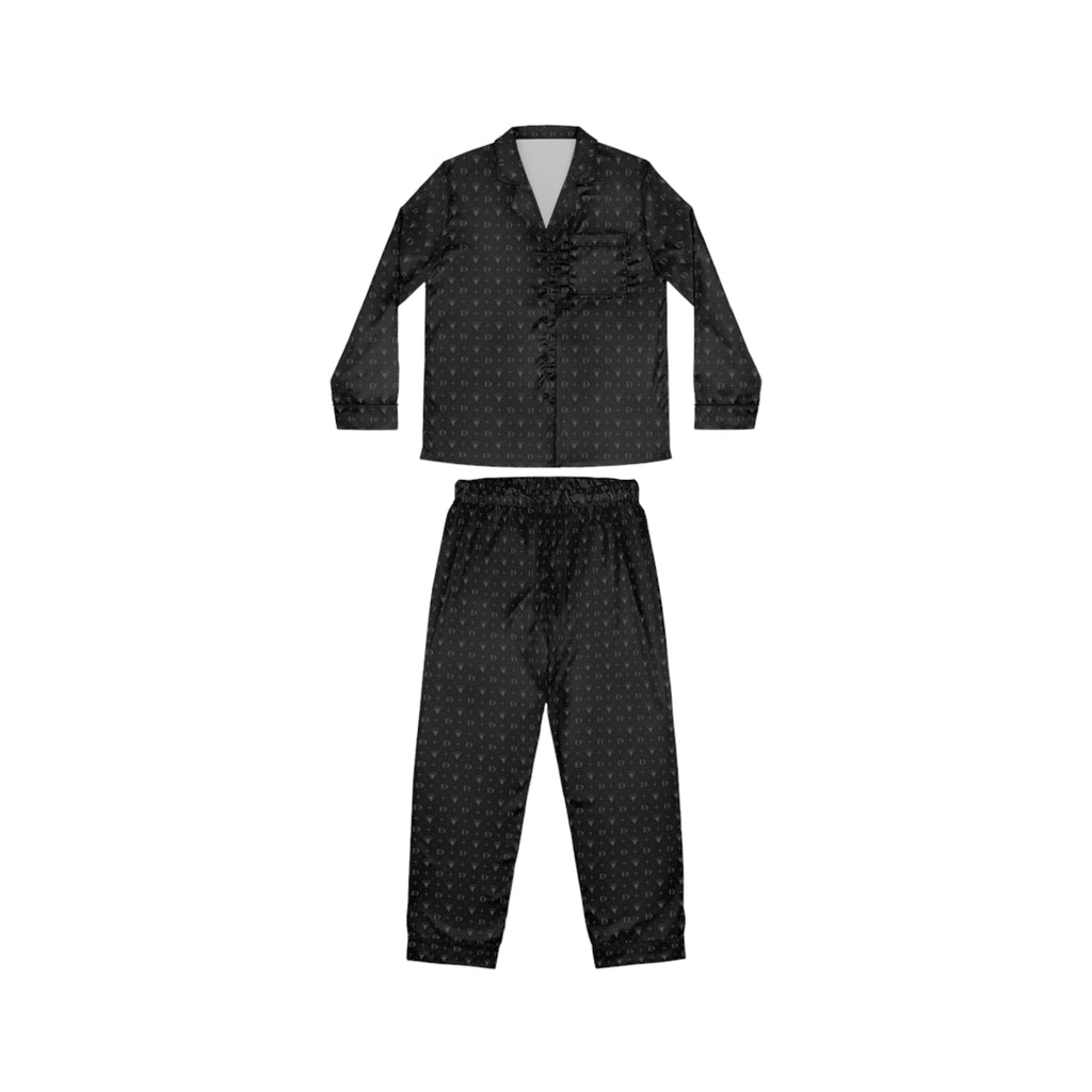 Bandito Panther Custom Monogram Print Women's Satin Pajamas AOP