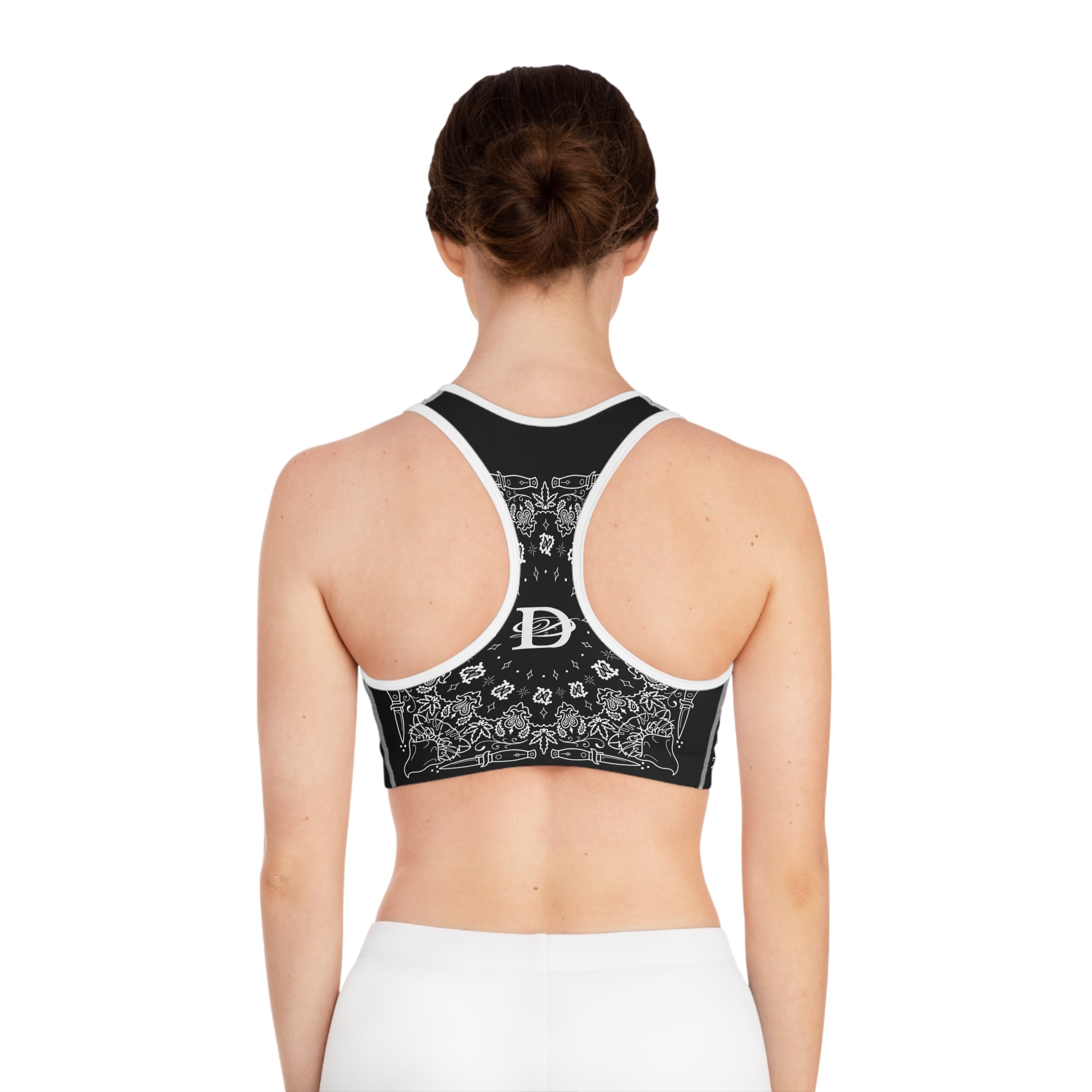 DD Custom Bandana Print  Sports Bra AOP