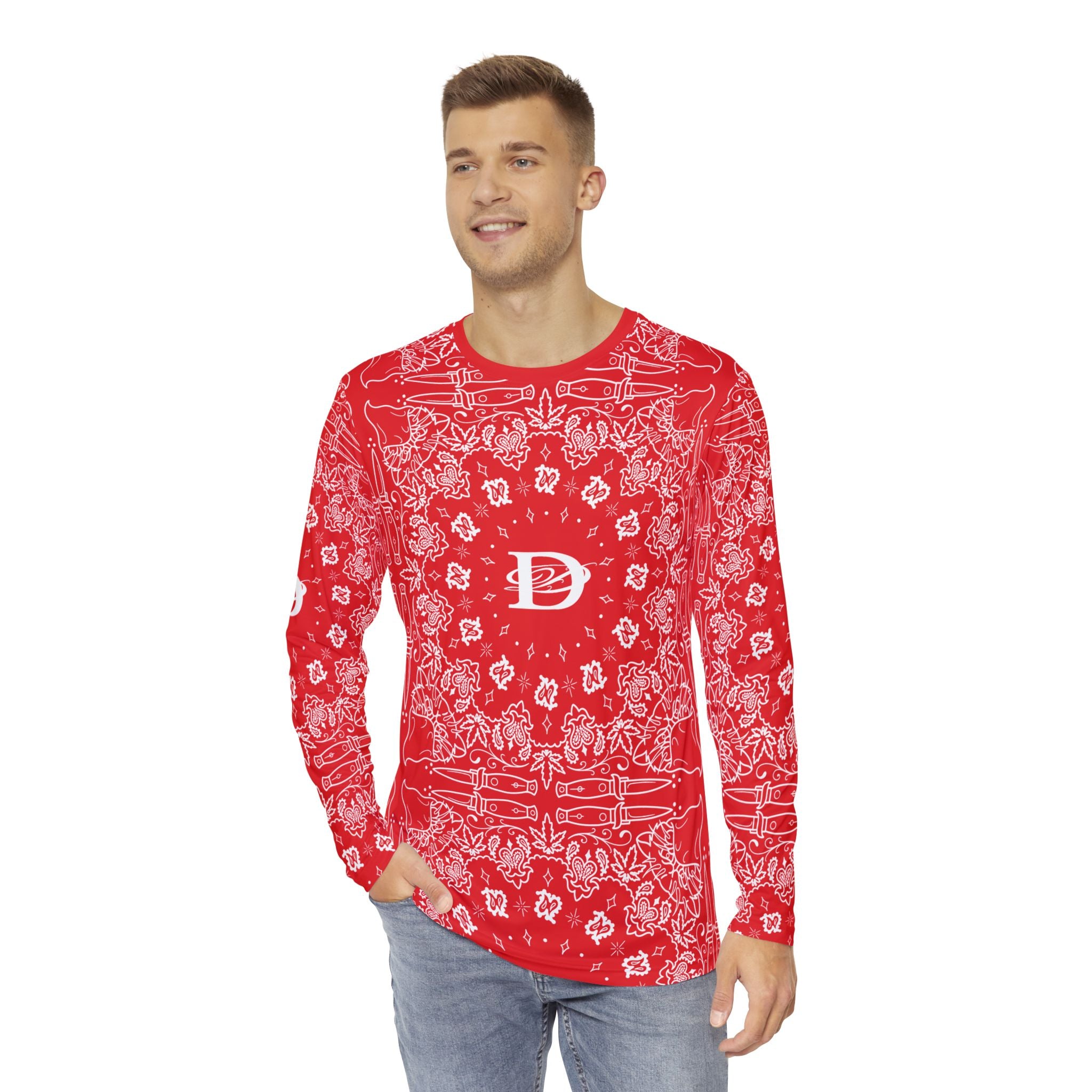DD Custom Bandana Print Longsleeve T-Shirt AOP