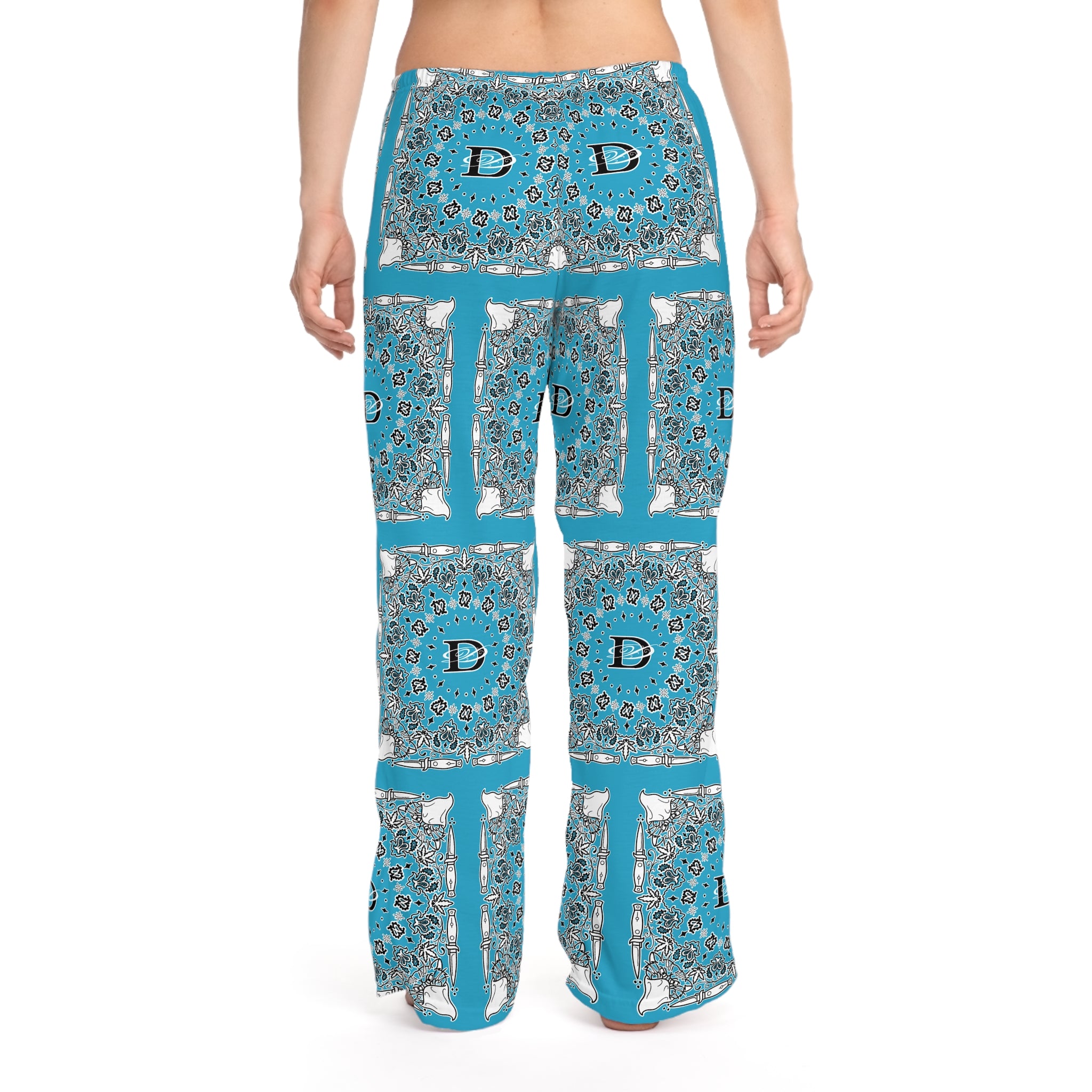 DD Custom Bandana Print Women's Pajama Pants AOP