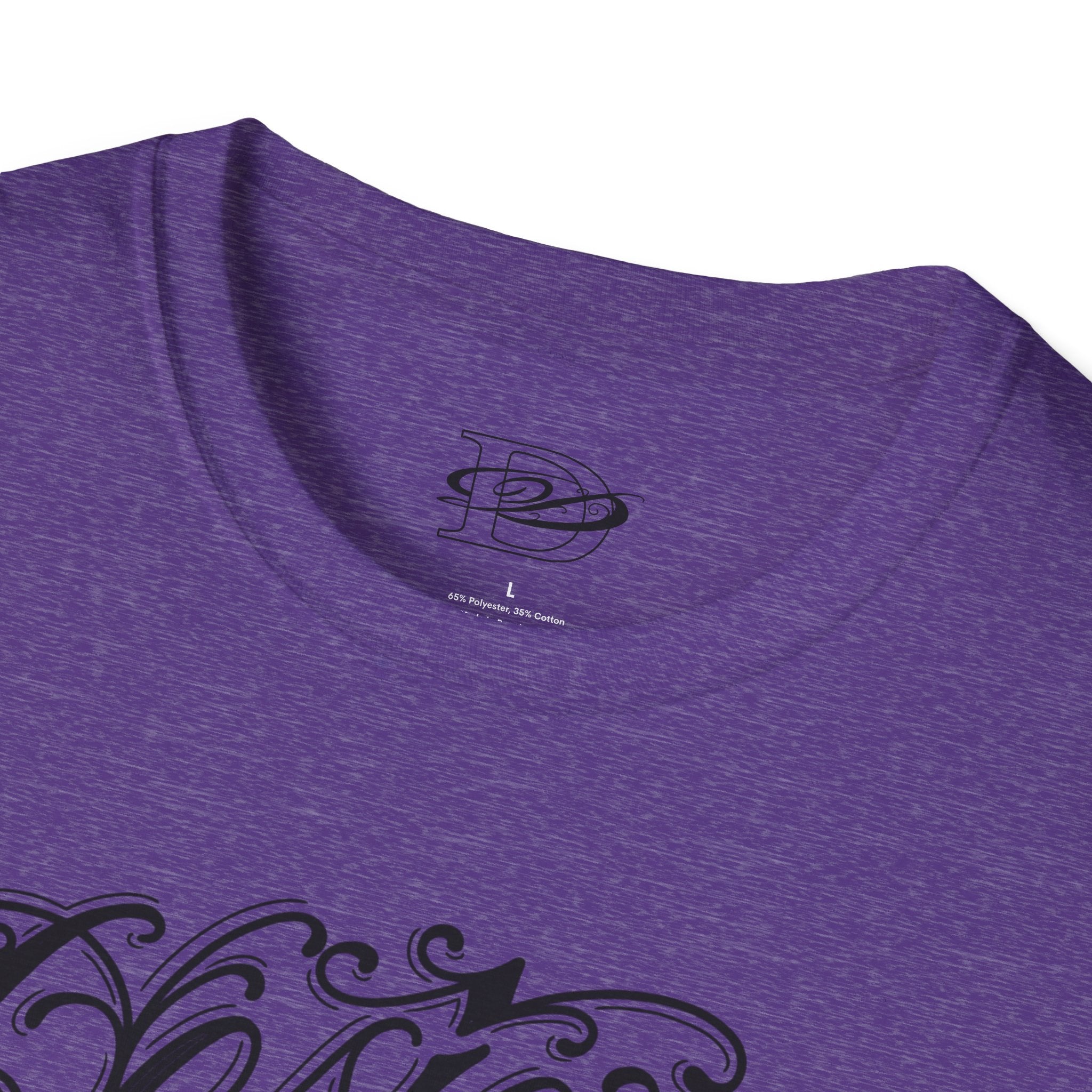 DD Custom Script Lettering w/Gothic Old English Unisex Softstyle T-Shirt