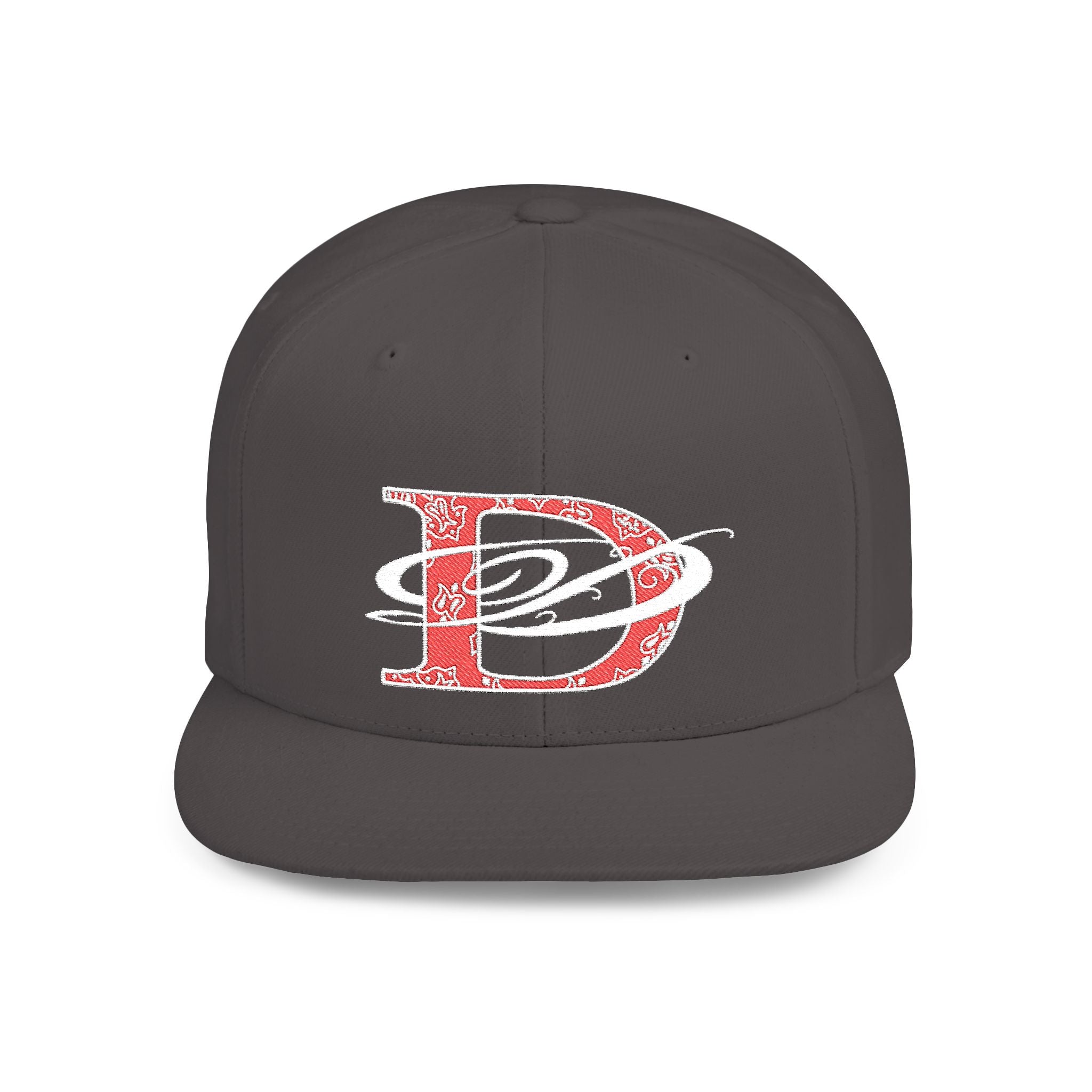 DD Bandana Logo Flat Bill Snapback Cap Streetwear, Tattoo, Designer, Fashion, Embroidery