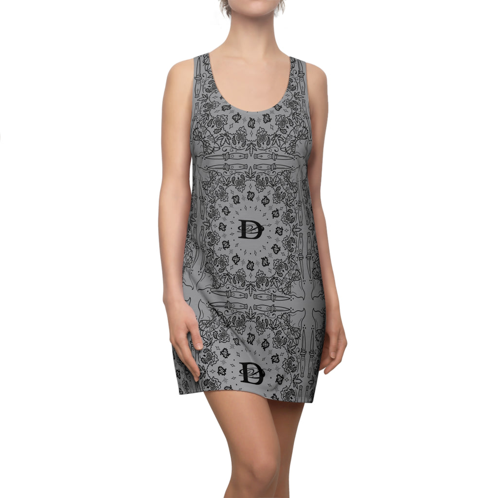 DD Custom Bandana Pattern Women's Racerback Dress AOP