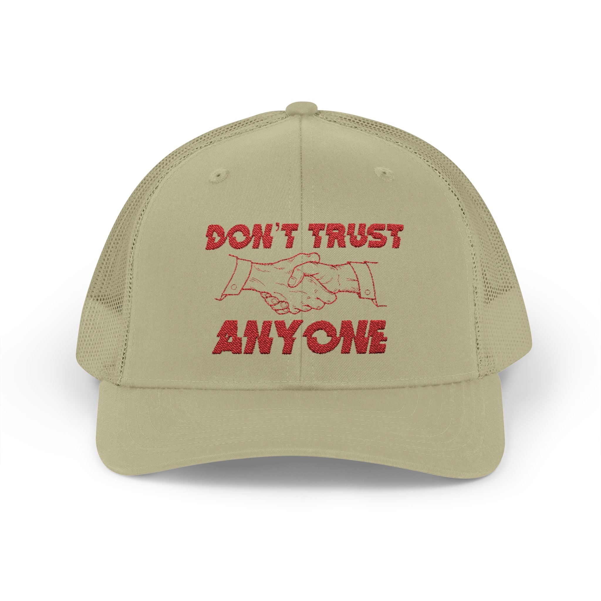 "Don't Trust Anyone" Embroidered Snapback Trucker Cap