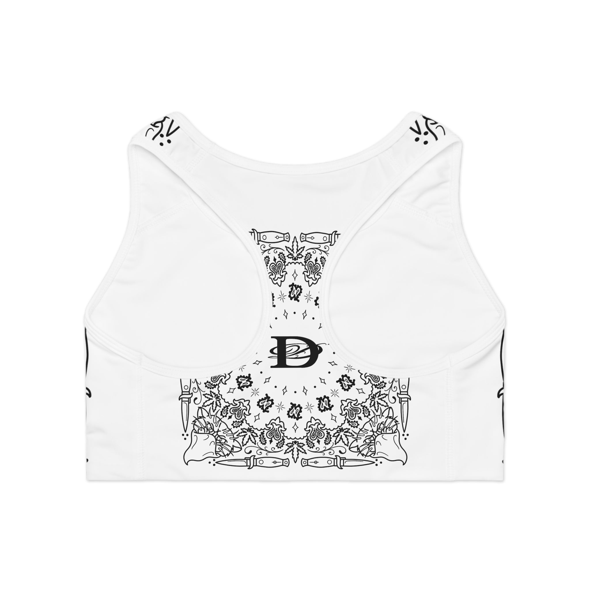 DD Custom Bandanna Print Sports Bra