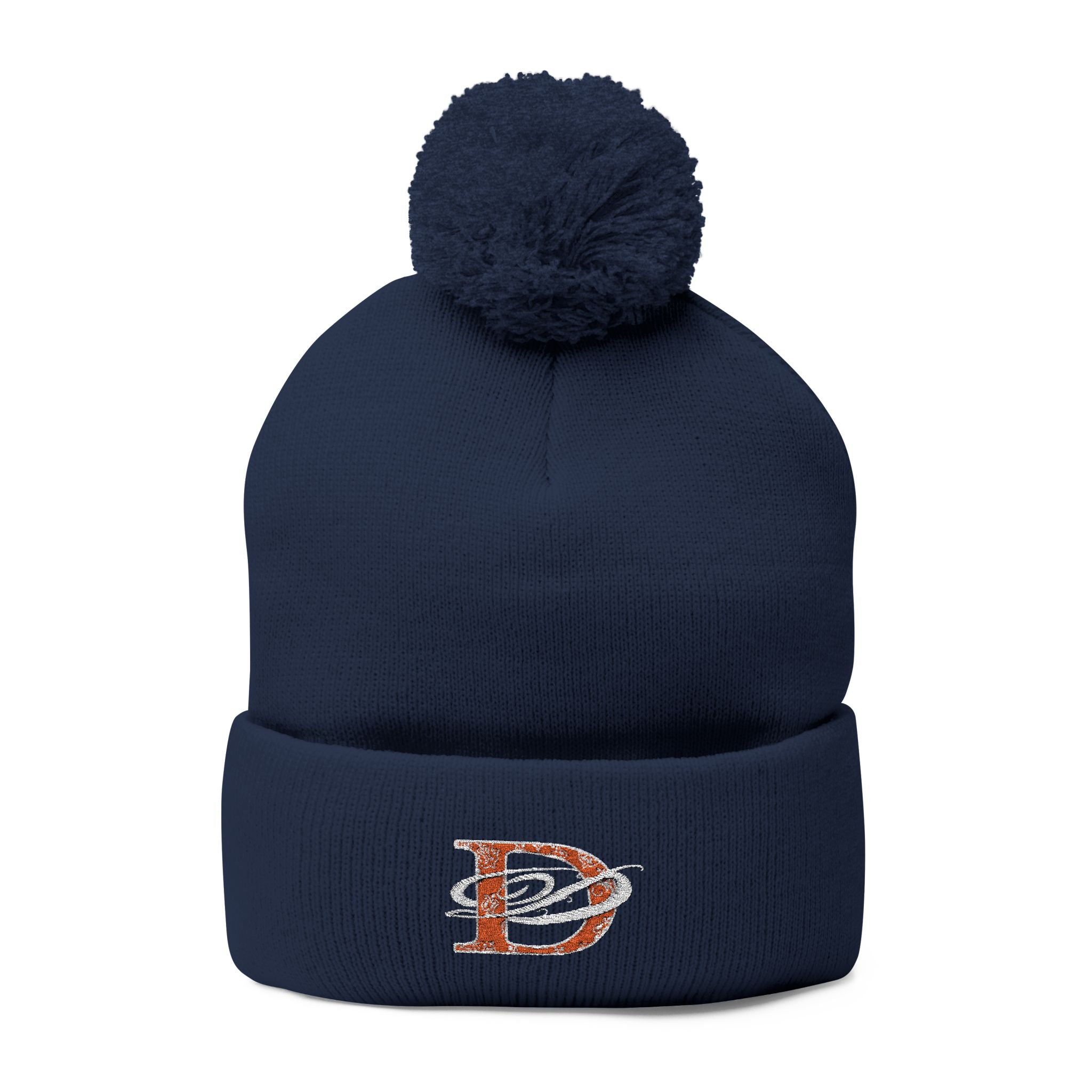 DD Bandana Logo Embroidered Pom-Pom Knit Beanie