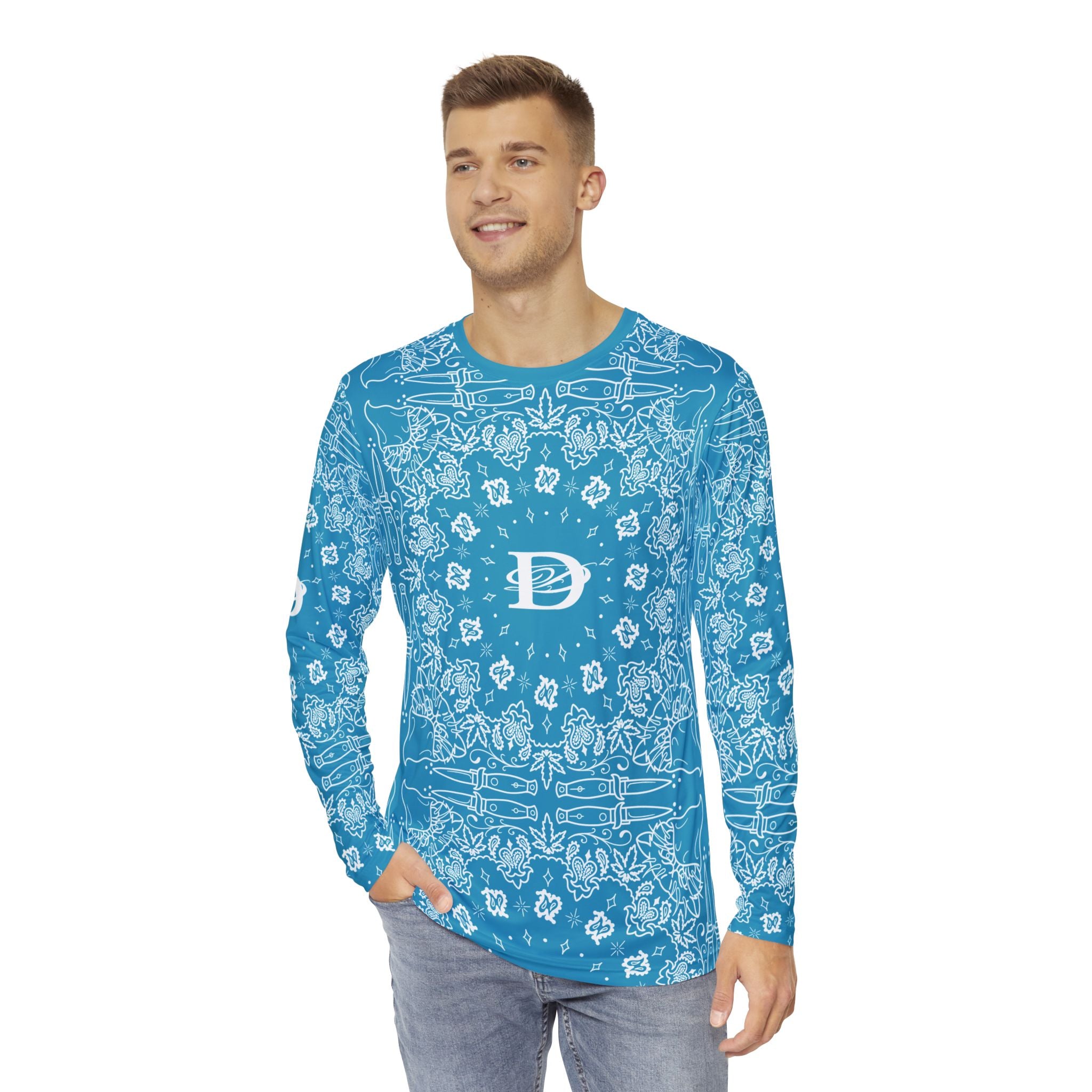 DD Custom Bandana Print Longsleeve T-Shirt AOP