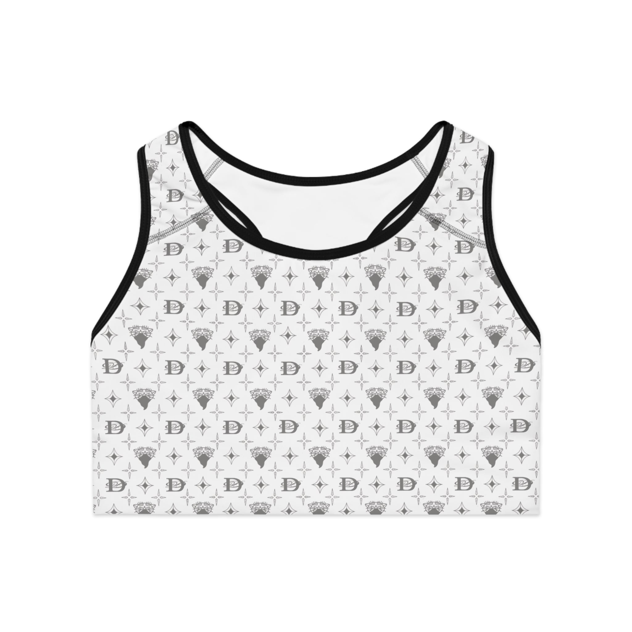 Bandito Panther Custom Monogram Print Sports Bra AOP