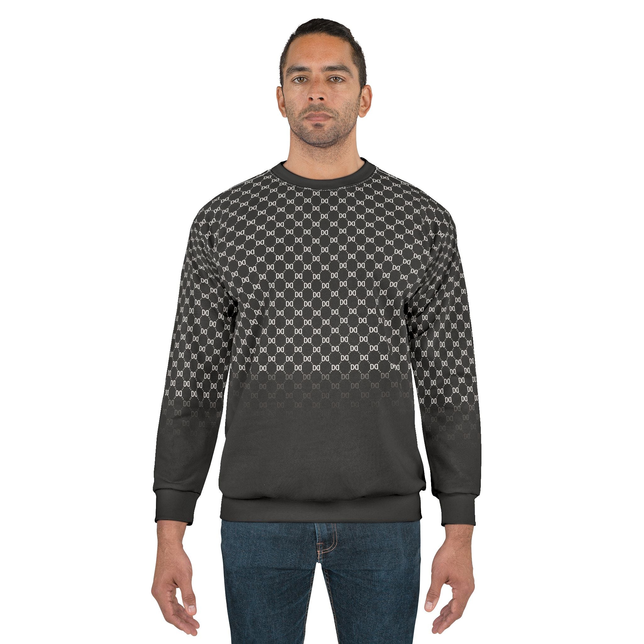 DD Fading Custom Monogram Pattern Unisex Sweatshirt AOP