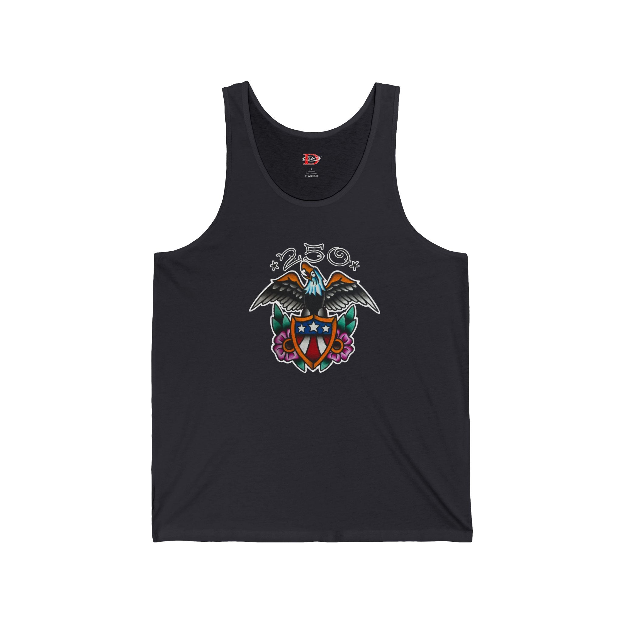 250th Anniversary Eagle w/Flag Shield Mens Tank Top