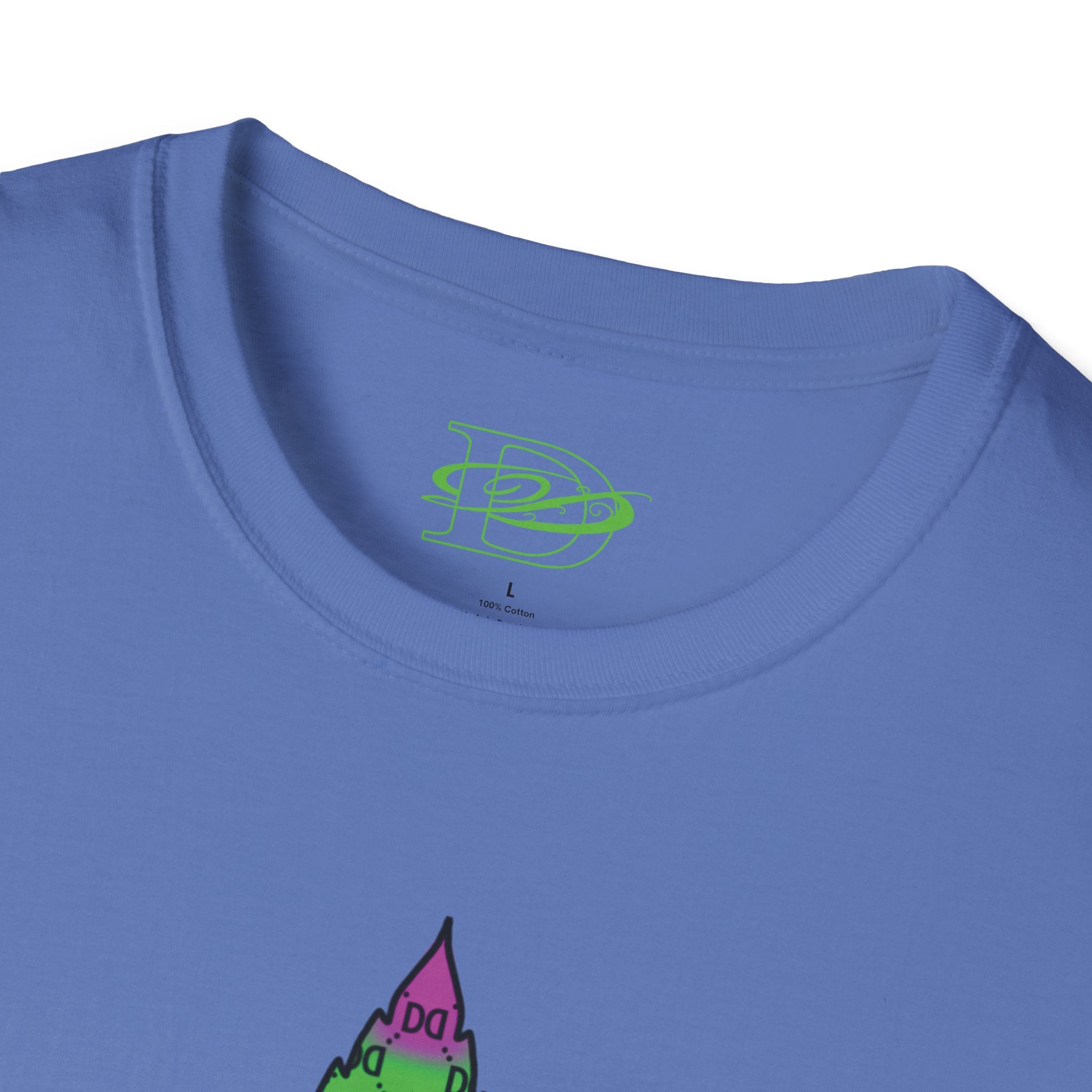 Cannabis Leaf w/the DD Monogram Unisex Softstyle T-Shirt