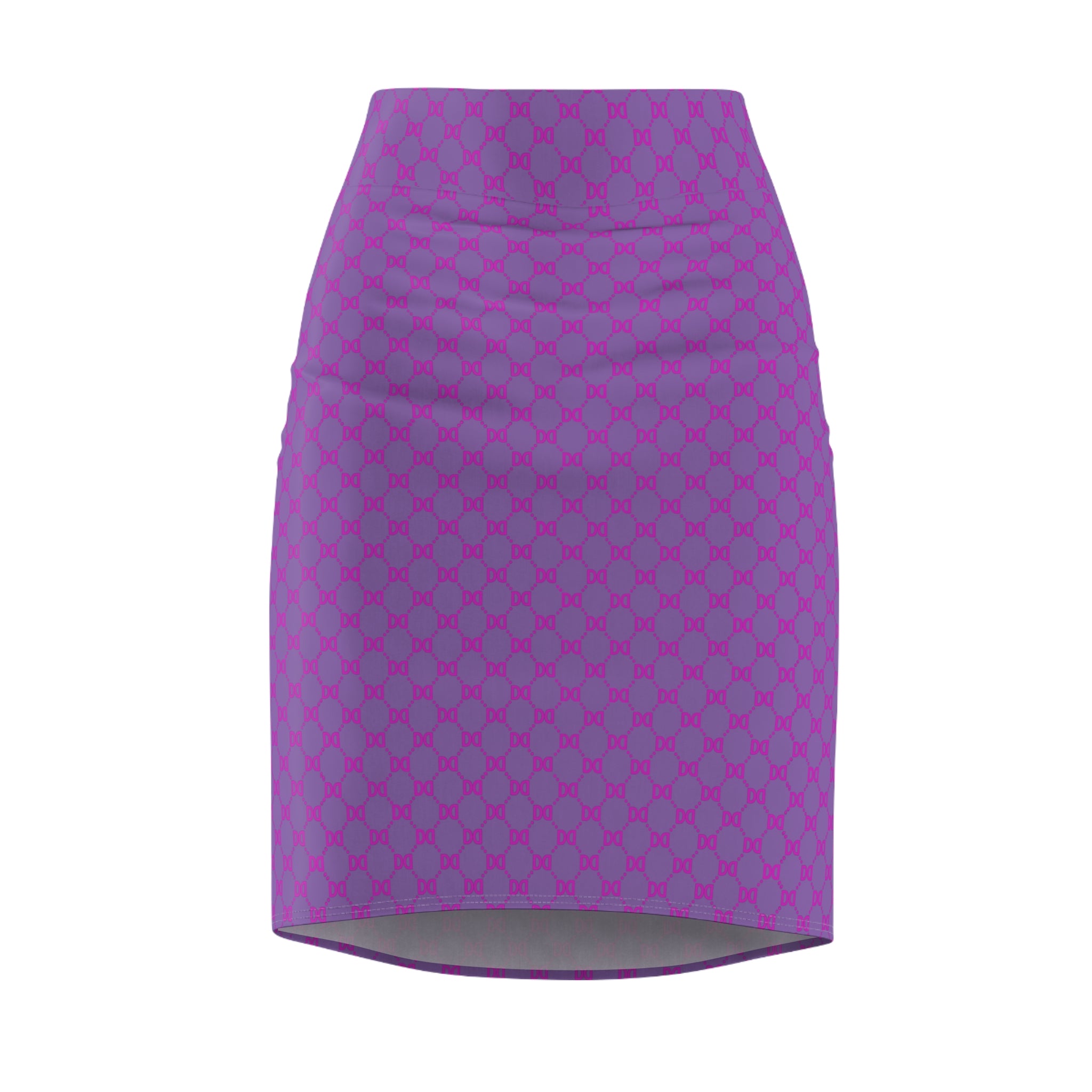 DD Custom Monogram Print Women's Pencil Skirt AOP