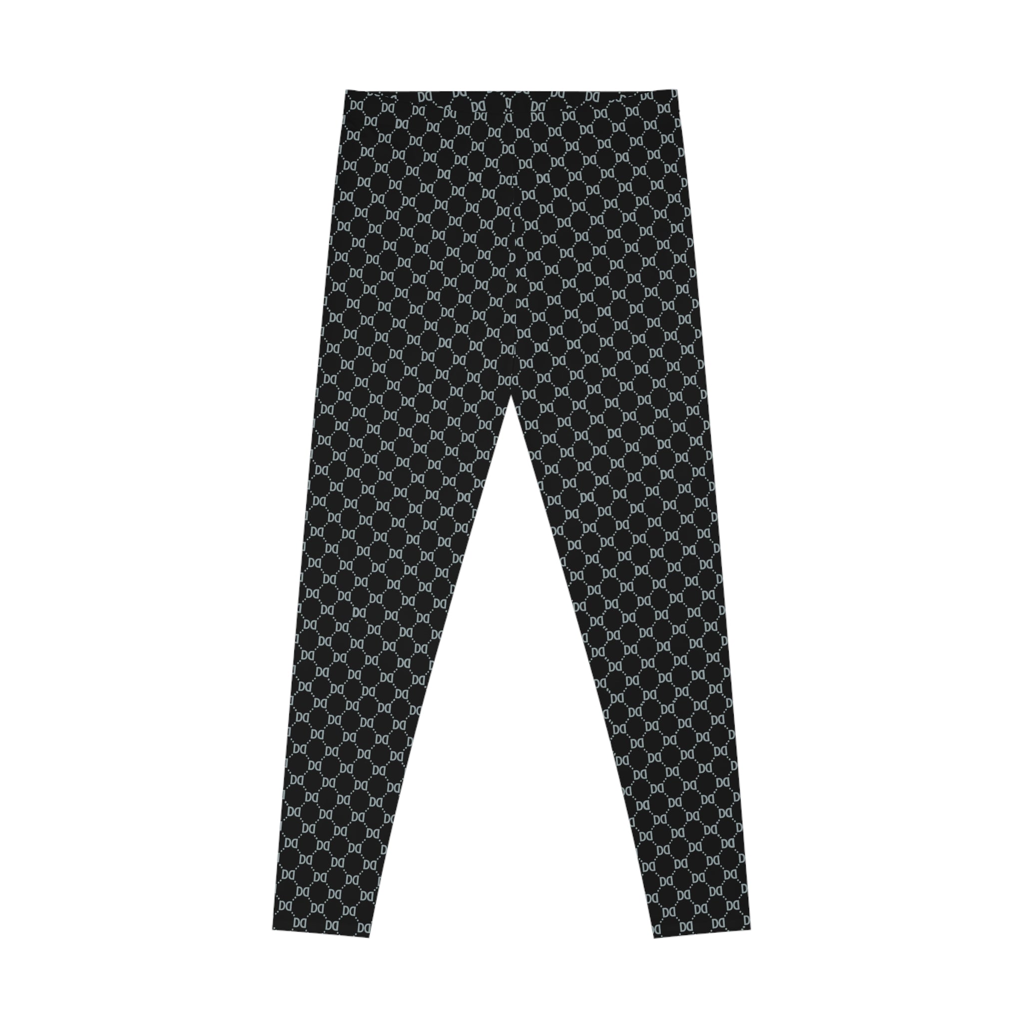 DD Monogram Print | Women's Mid-rise Casual Leggings (AOP), Tattoo, Streetwear, Designer, Fashion