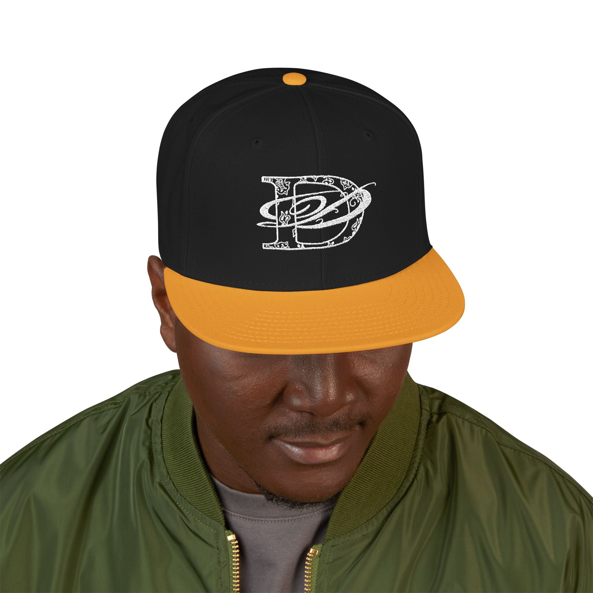 DD Bandana Print Embroidered Flat Billed Snapback Cap | Streetwear, Urban Fashion, Tattoo, Bandana, Designer