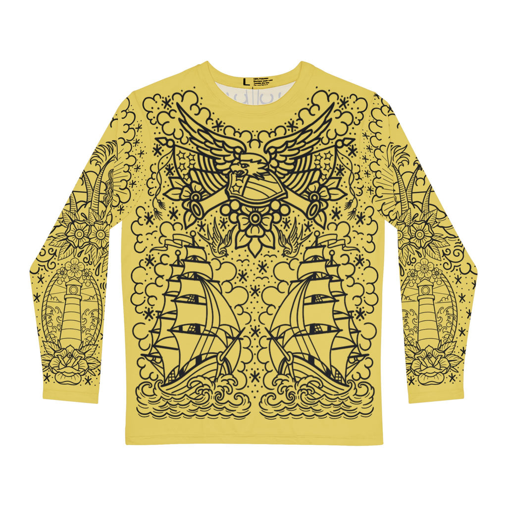 Traditional American Tattoo Body Suit Unisex Longsleeve T-Shirt AOP