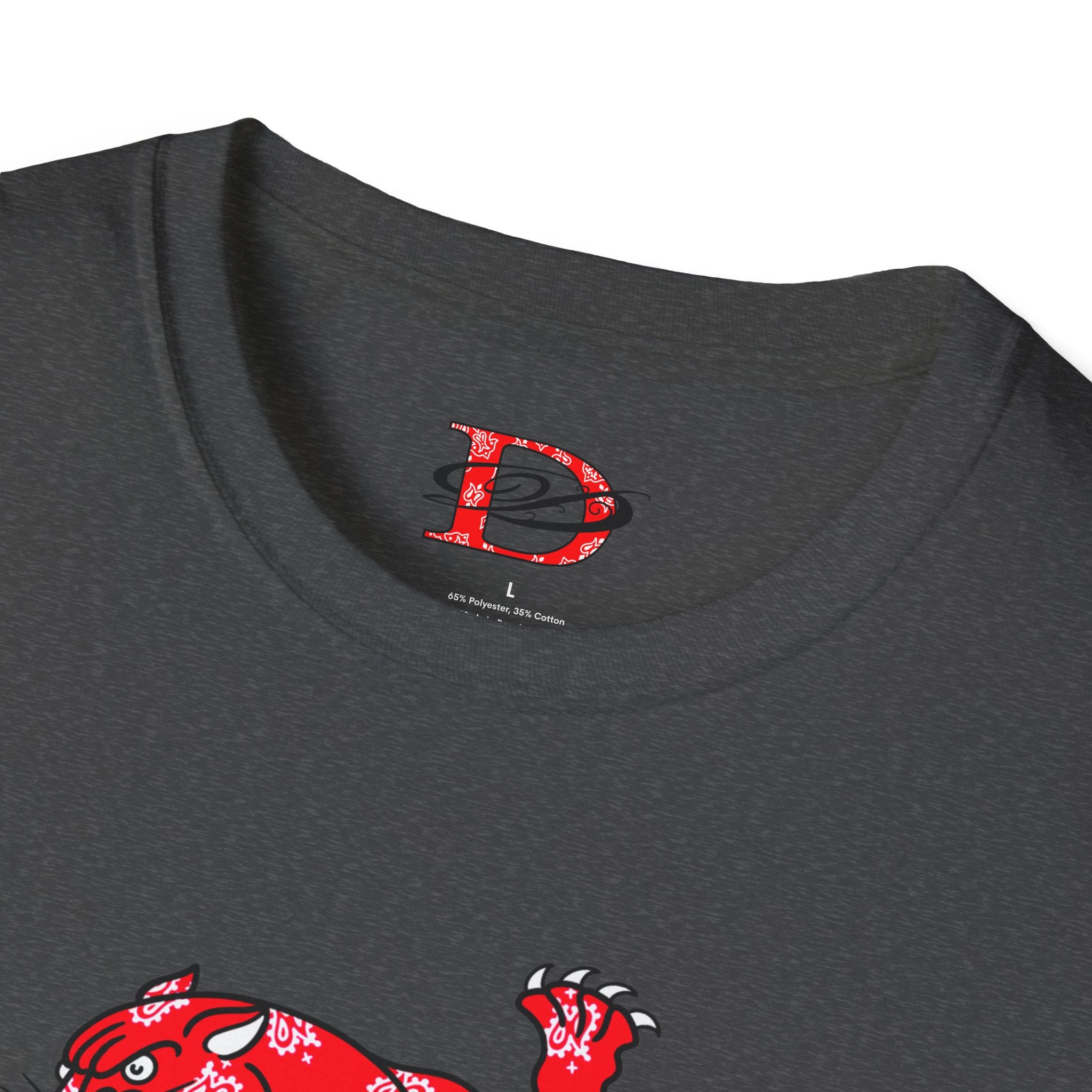 DD Climbing Panther w/Bandana Design Softstyle Unisex T-Shirt