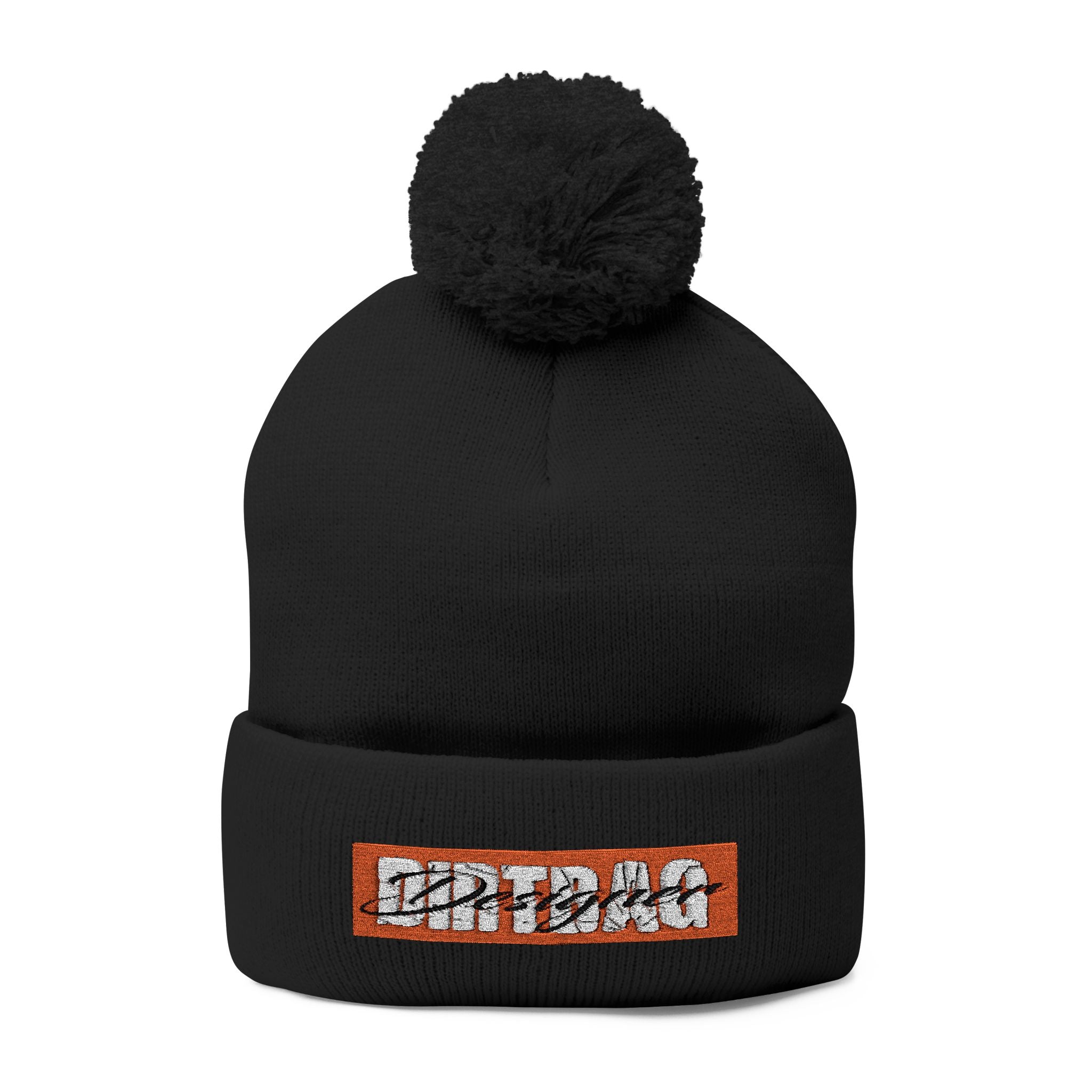 DD Box Logo Embroidered Pom-Pom Knit Beanie