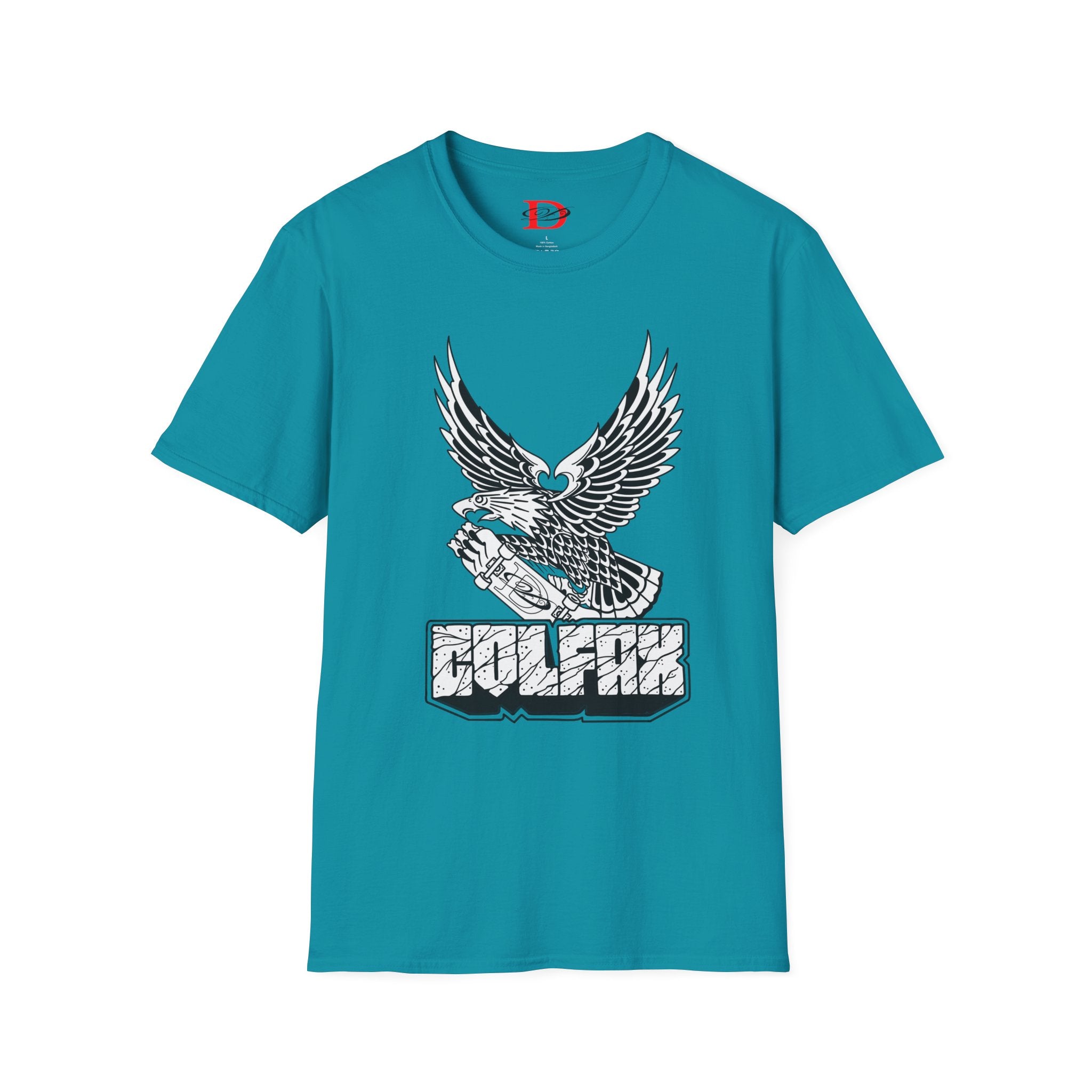 Skating Eagle Grinding on Colfax Ave. Unisex Softstyle T-Shirt